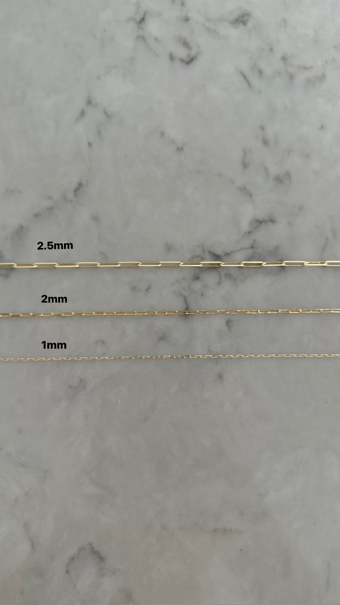 14K Gold Mini Paperclip Chain Necklace
