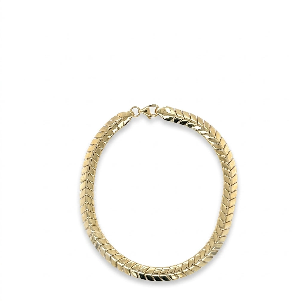 10K Gold Chevron "V-Link" Bracelet
