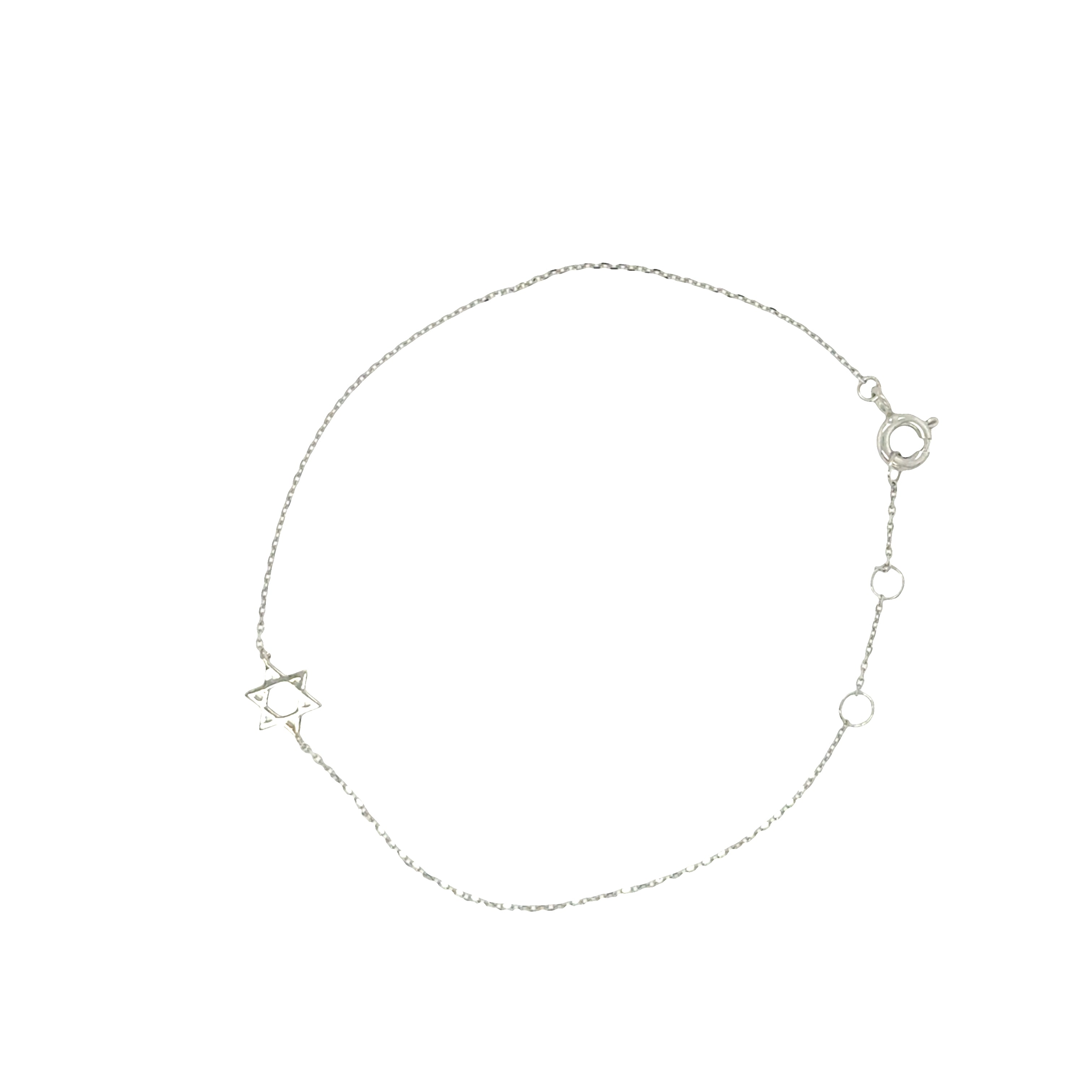 10K Gold Mini Star of David Bracelet