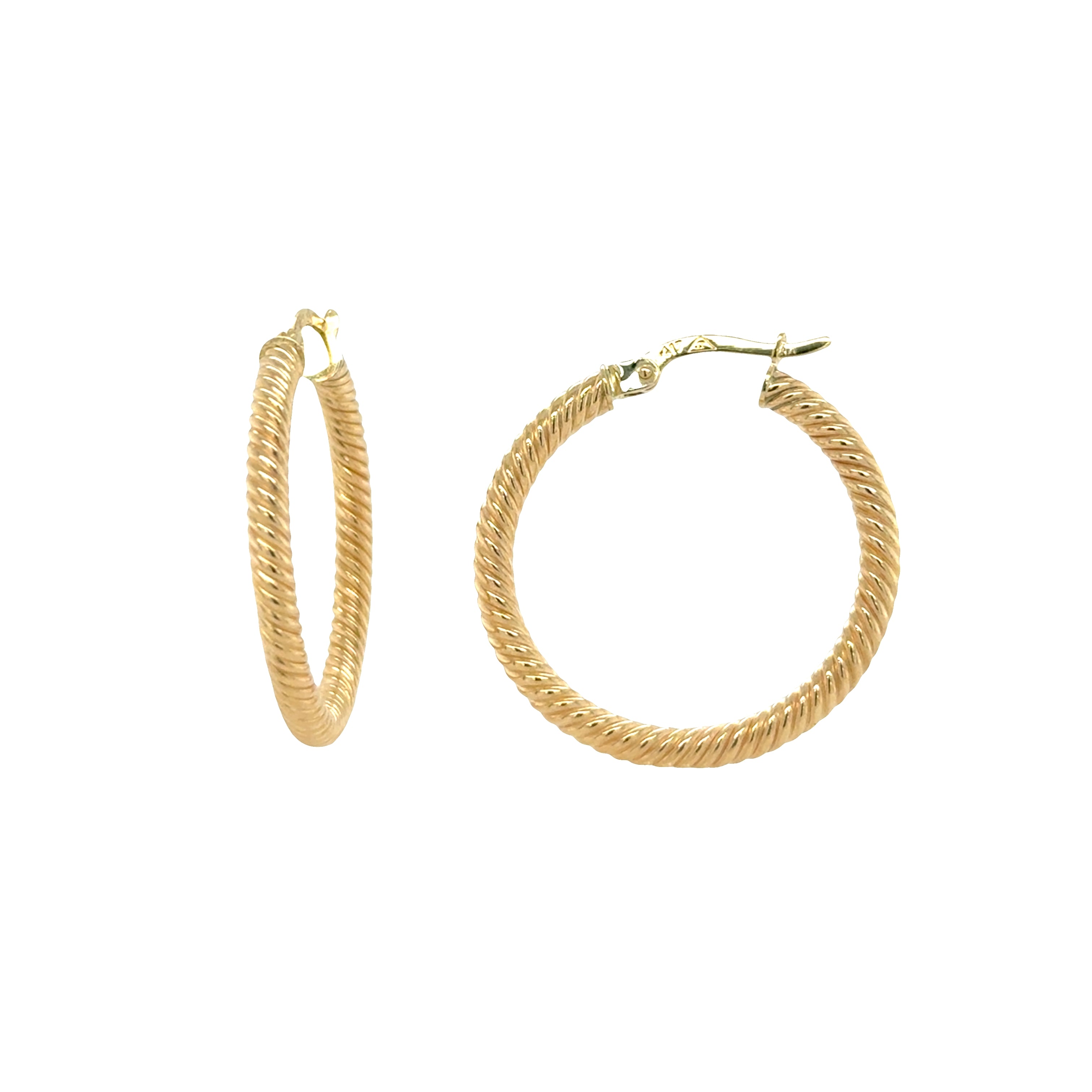 10K Gold Twisted Hoops
