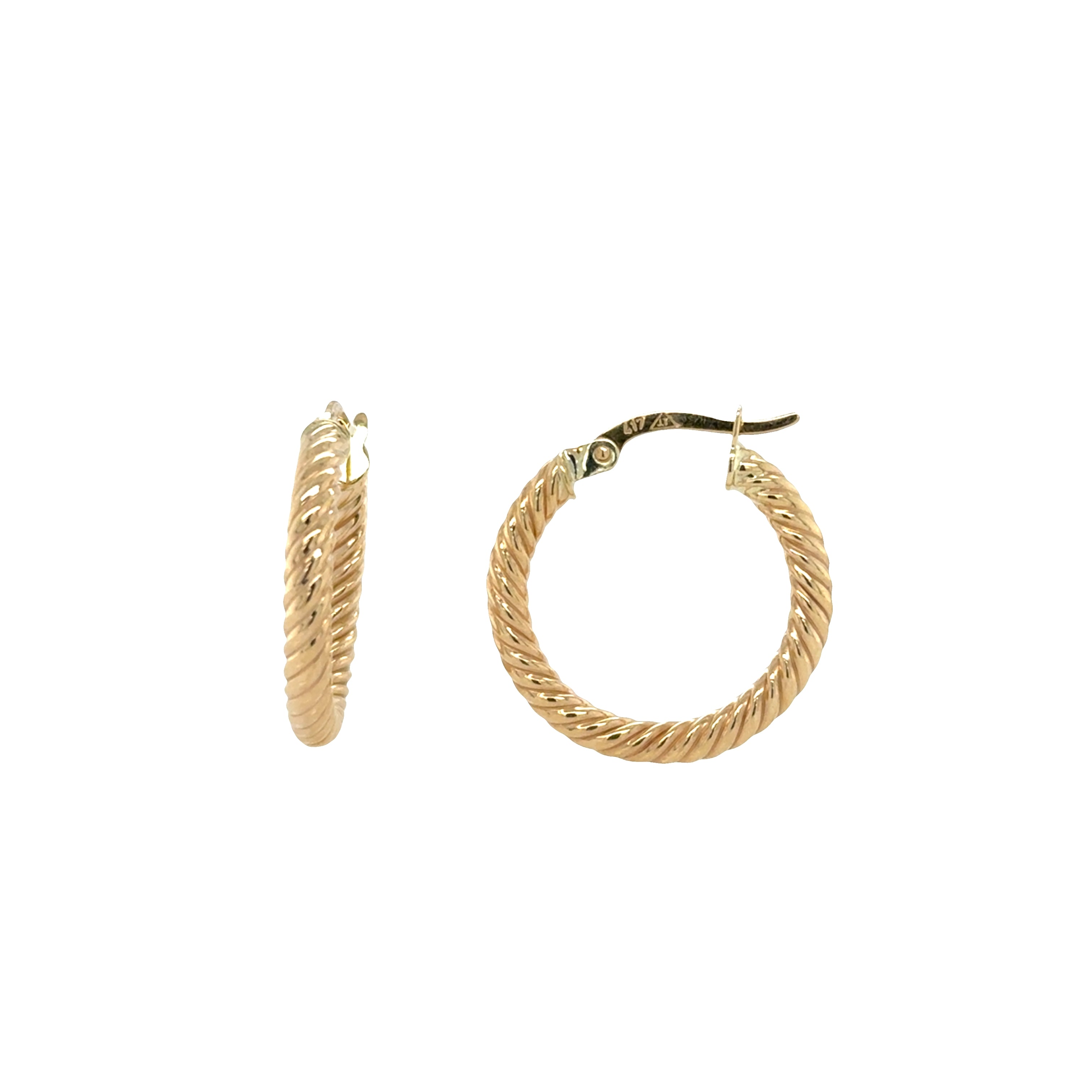 10K Gold Twisted Hoops