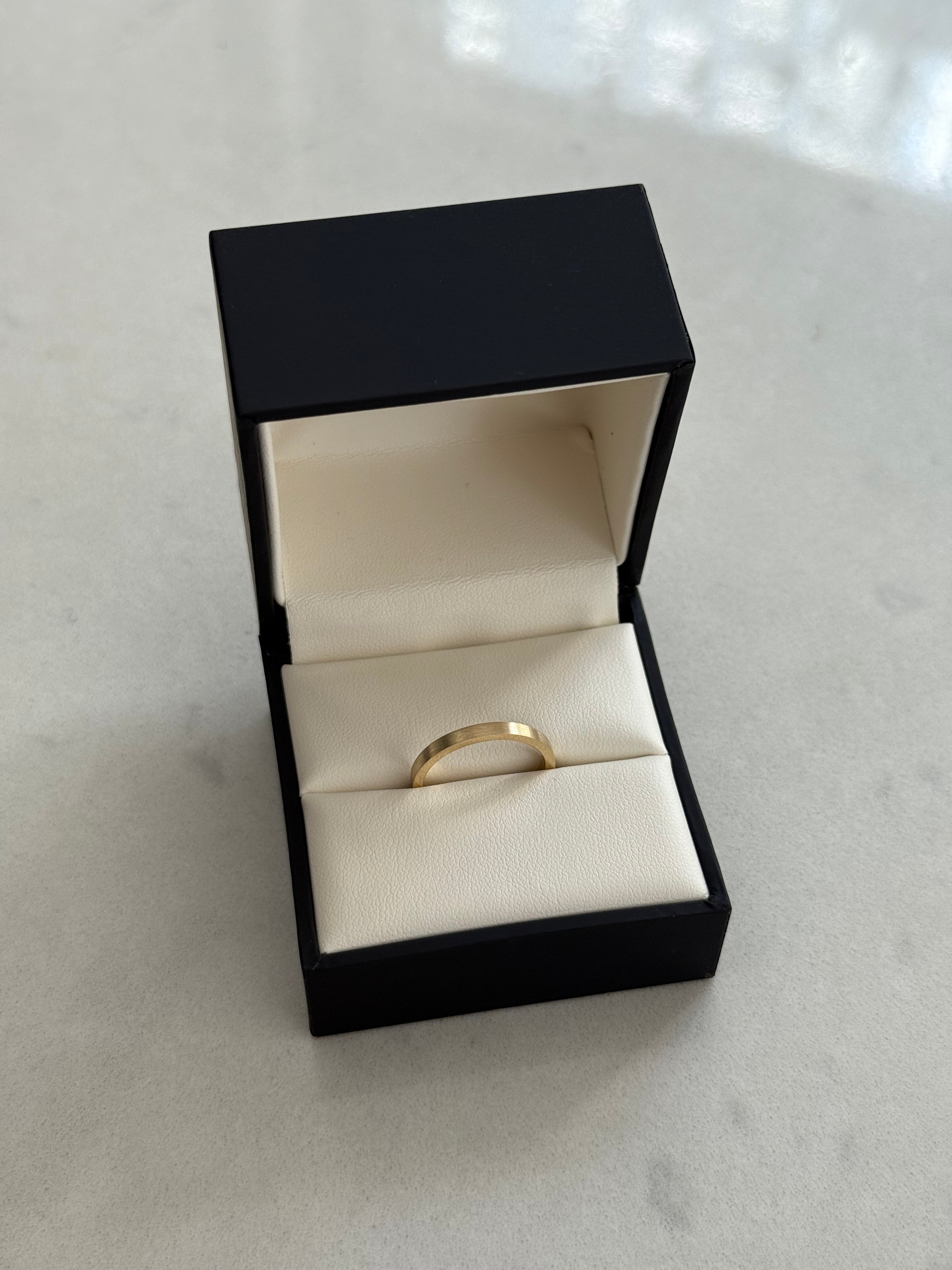 2mm Flat Gold Band