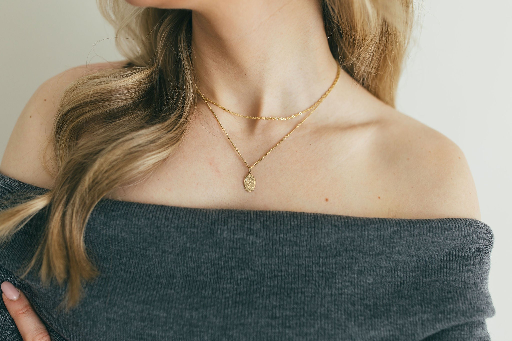 JJ x Chantel Carreira Twisted Gold Layering Necklace