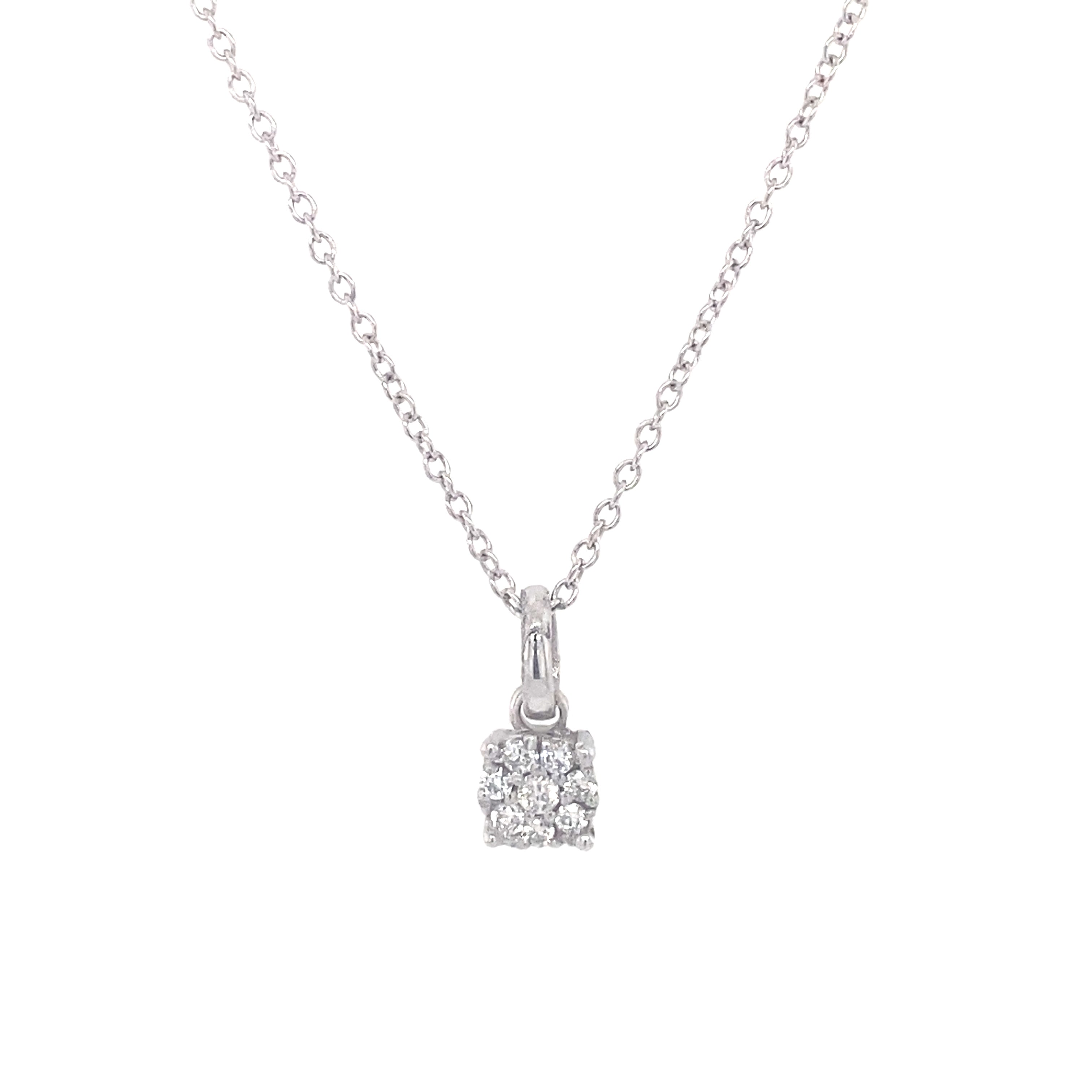 Round Illusion Diamond Pendant Necklace