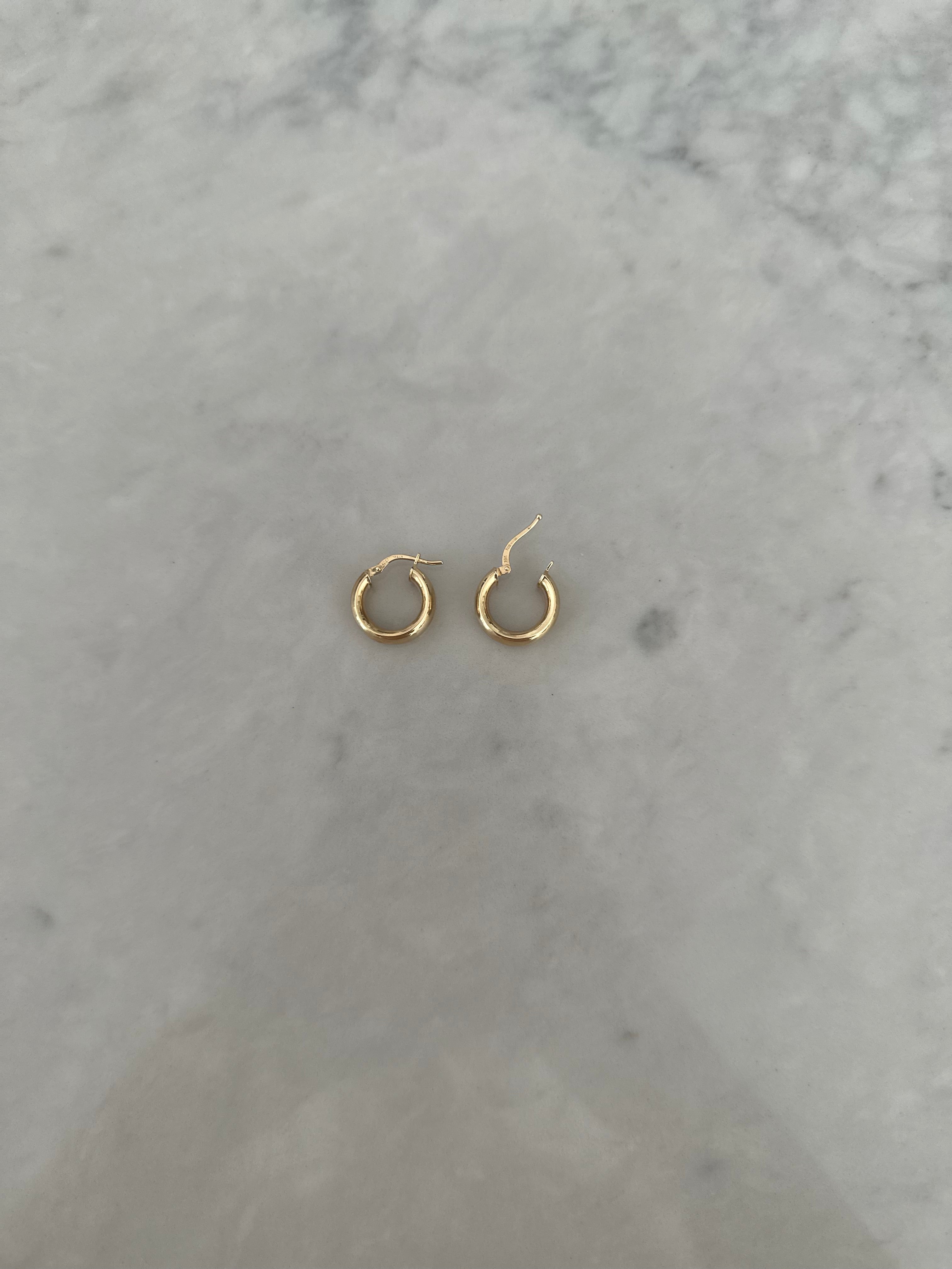 3mm Gold Hoop Earrings