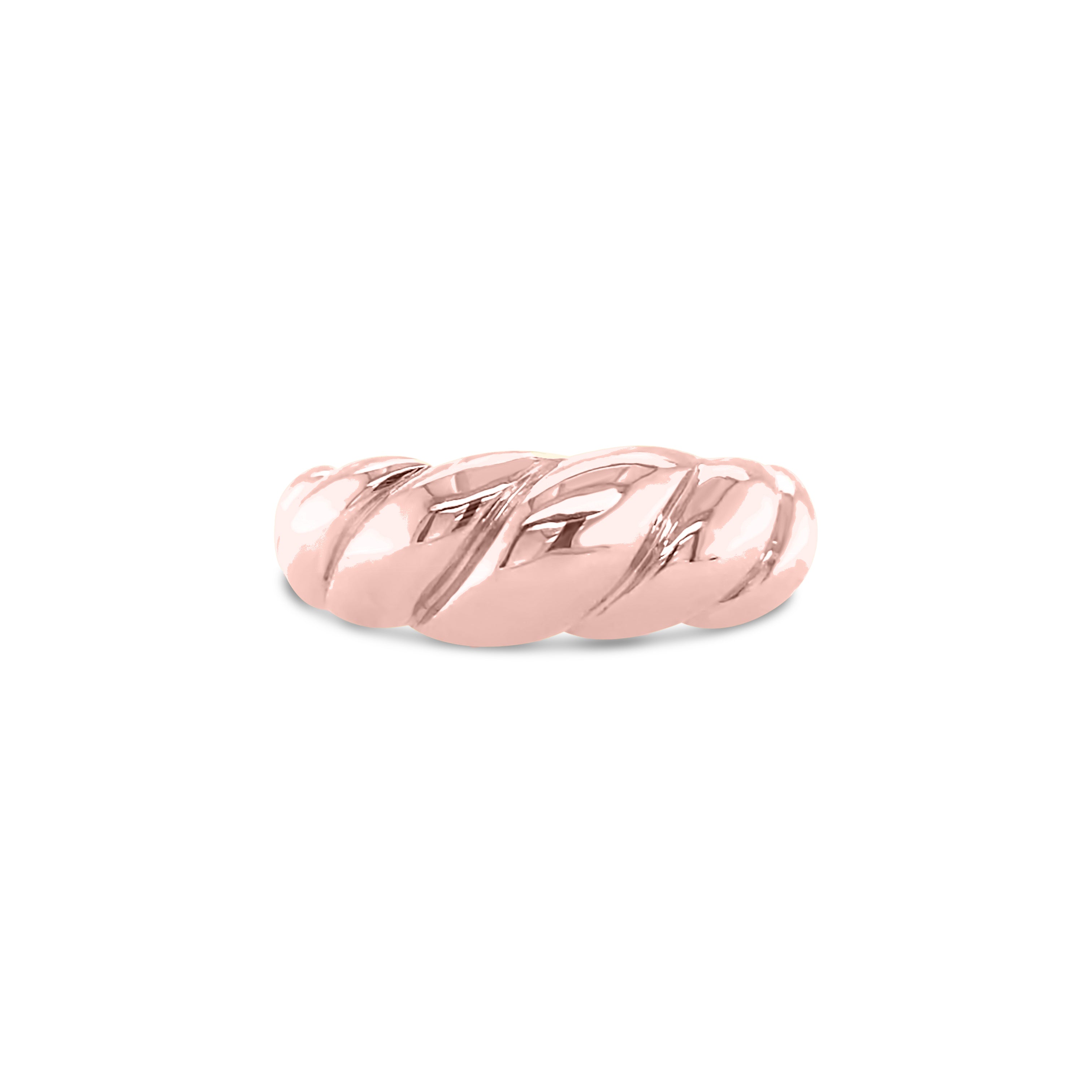 10K Gold Dome Croissant Ring