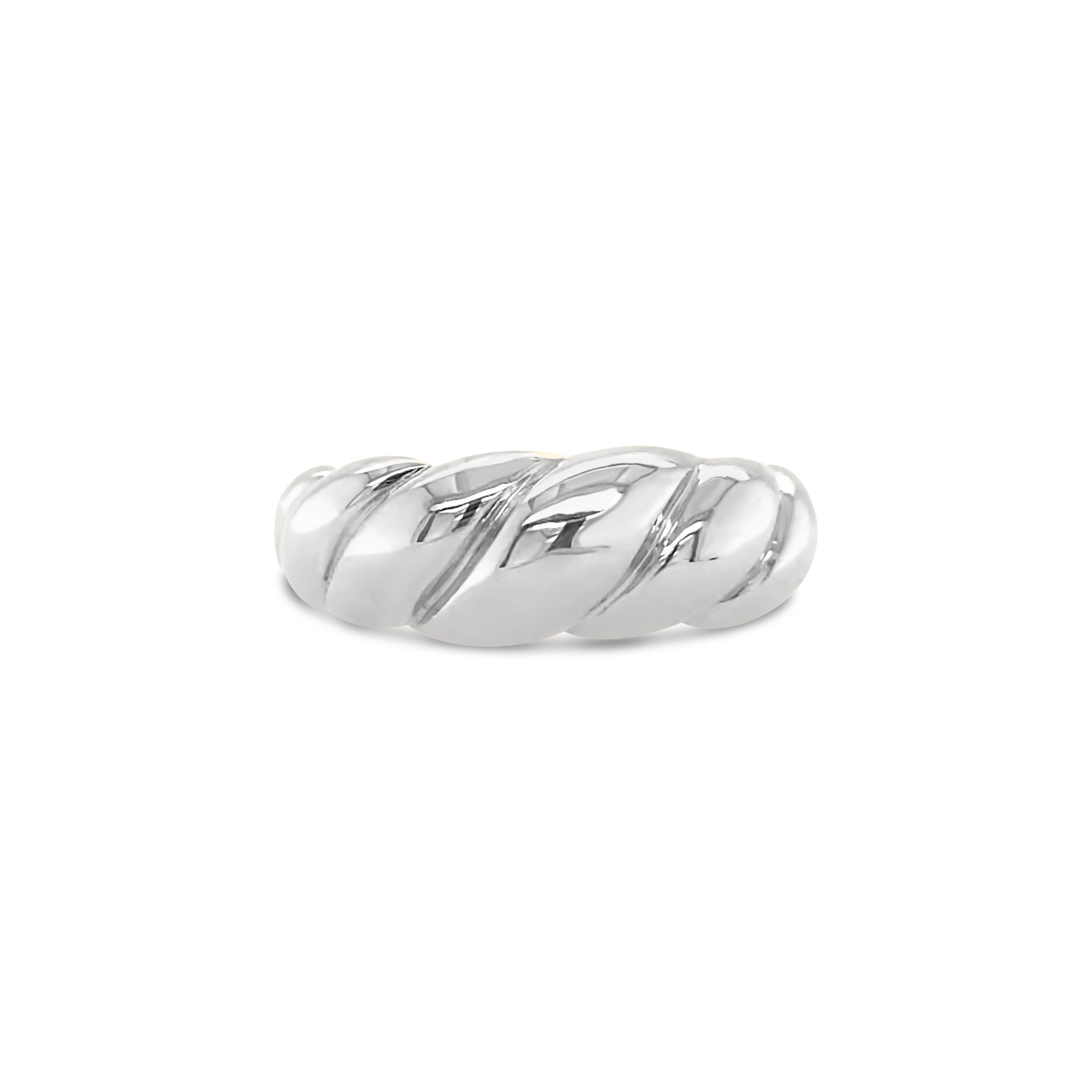 10K Gold Dome Croissant Ring