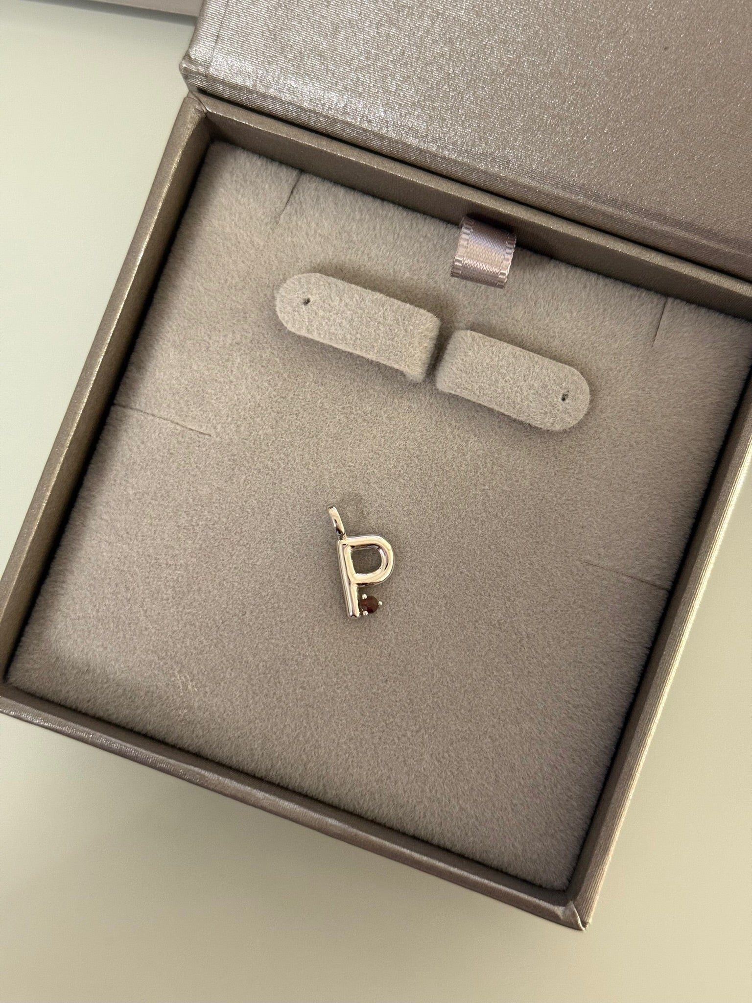 10K Gold Mini Puffy Bubble Letter Charm