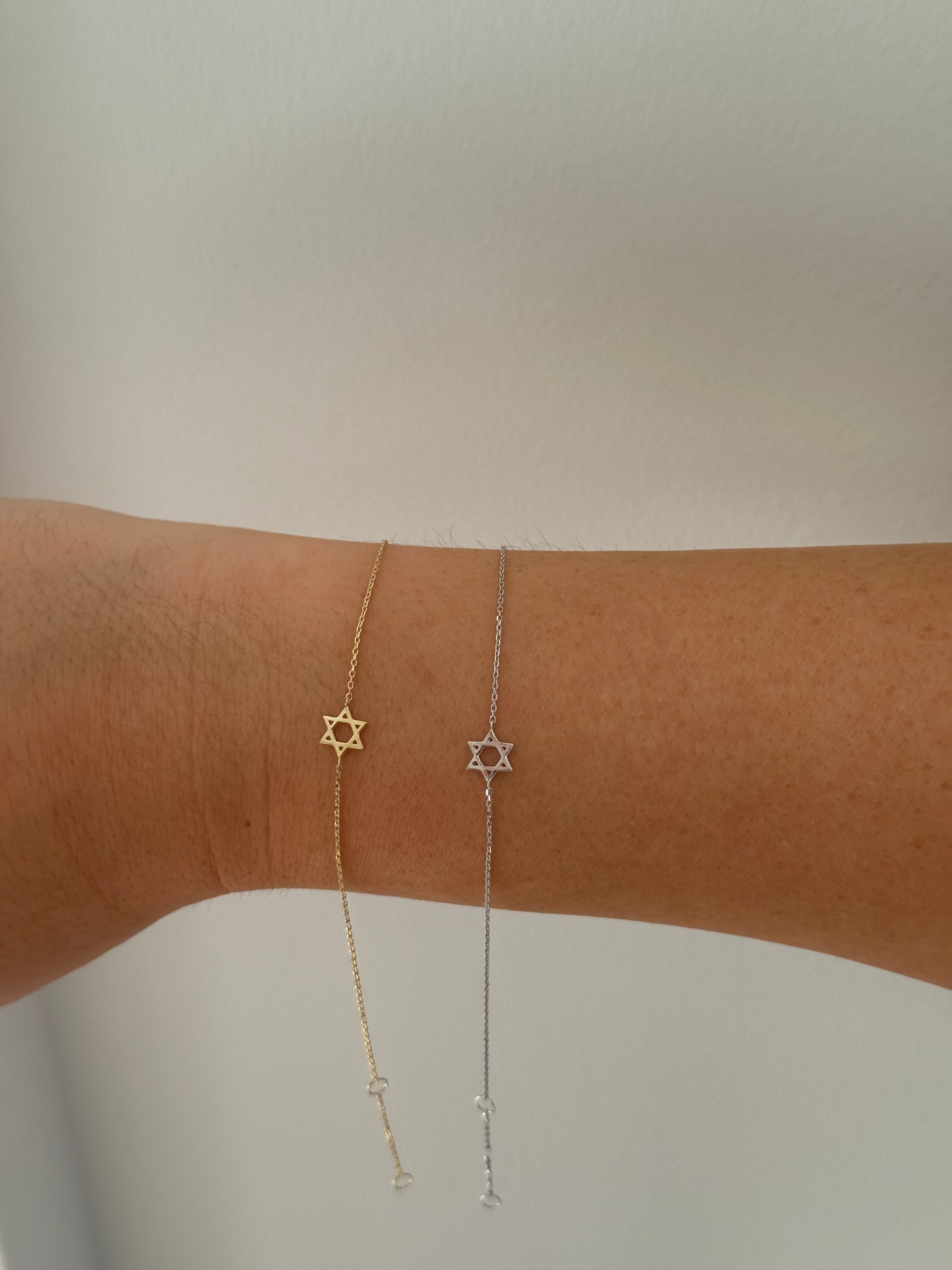 10K Gold Mini Star of David Bracelet