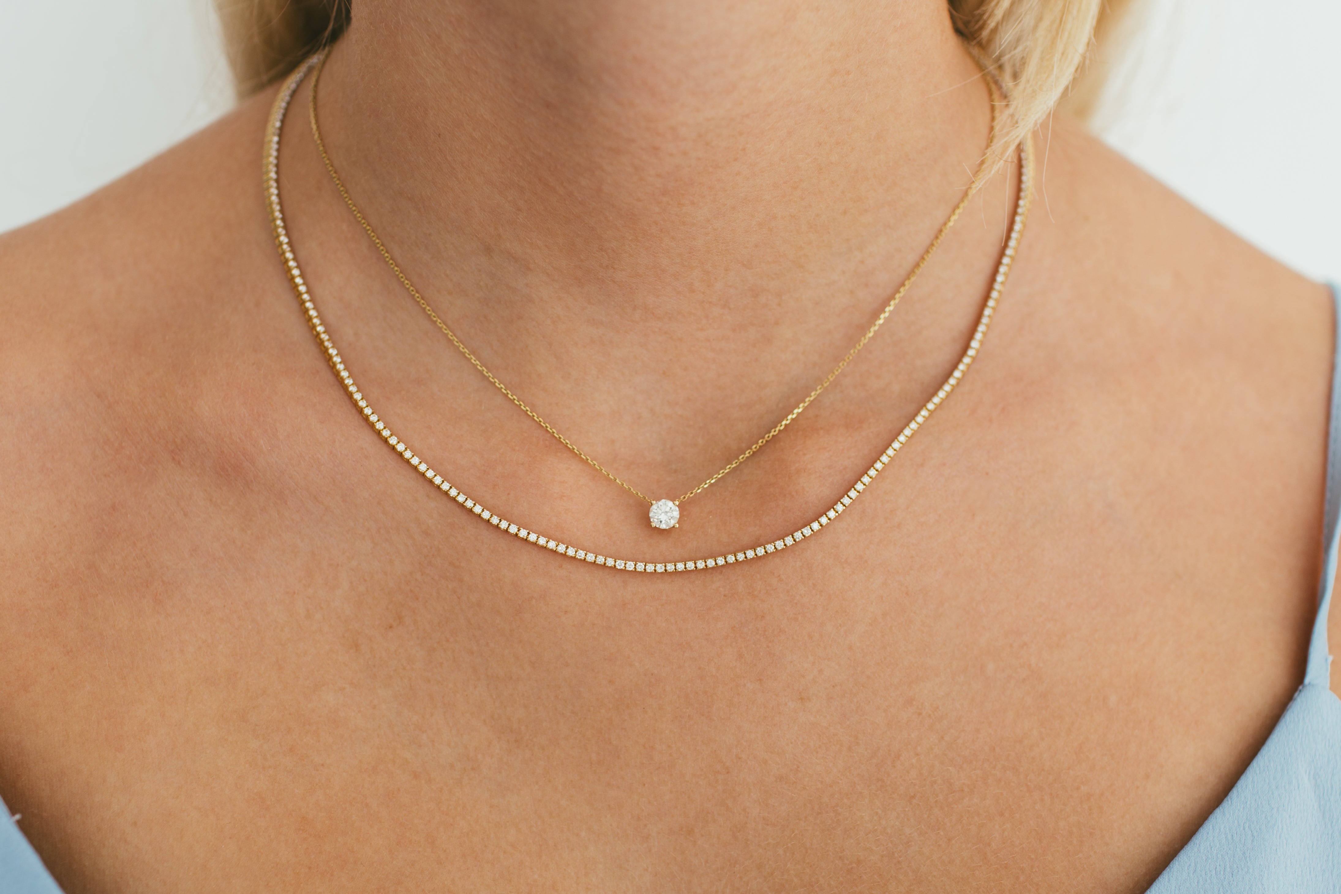 Classic Mini Diamond Tennis Necklace