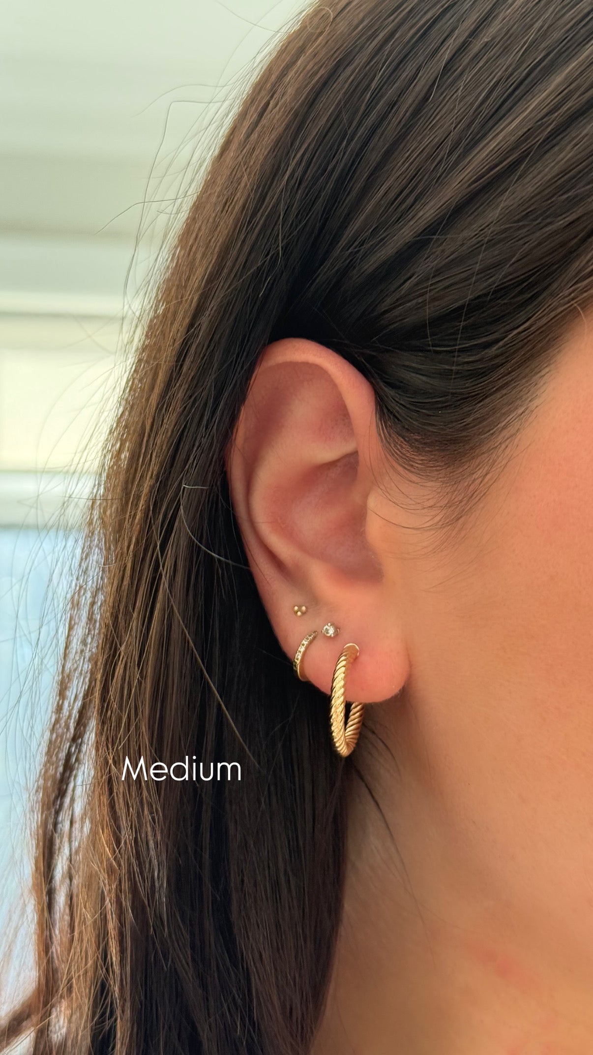 10K Gold Twisted Hoops