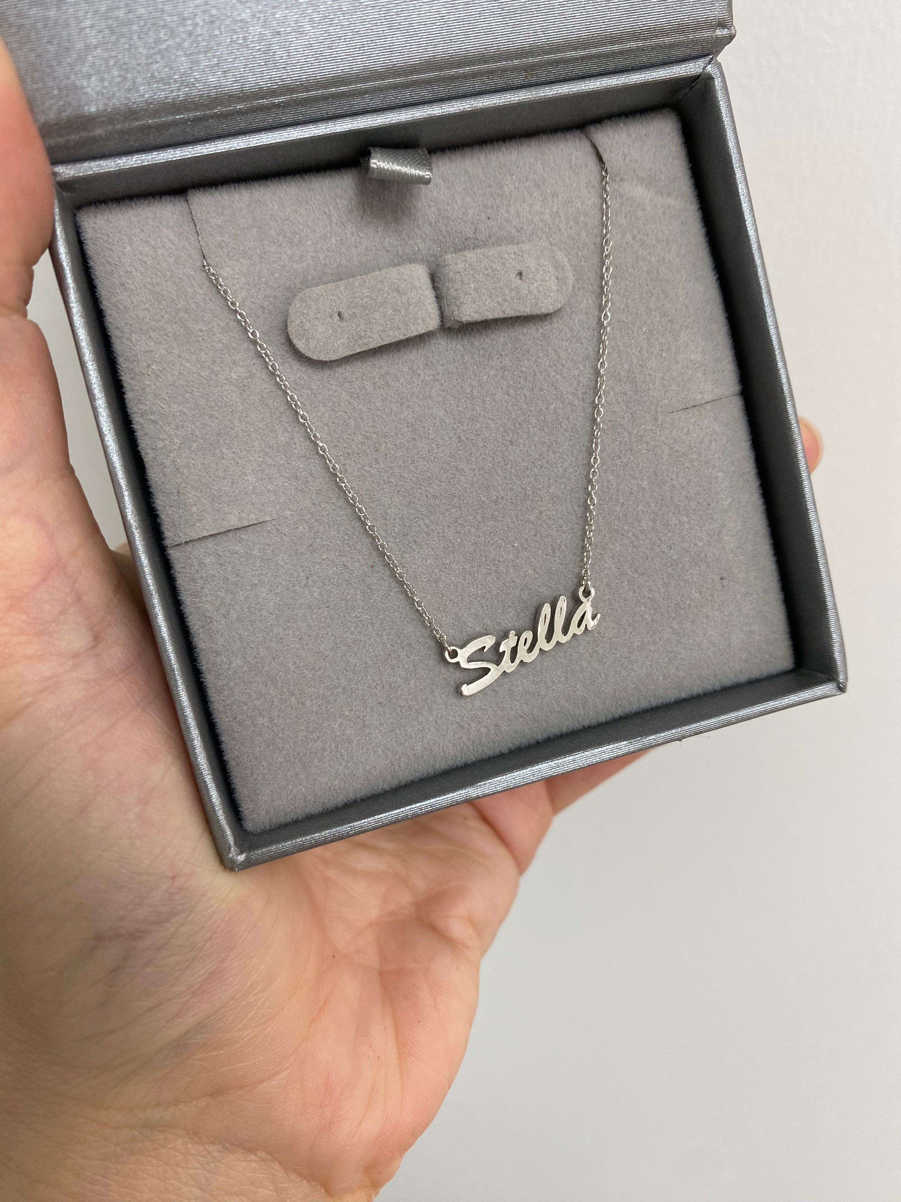 Gold Cursive Name Necklace