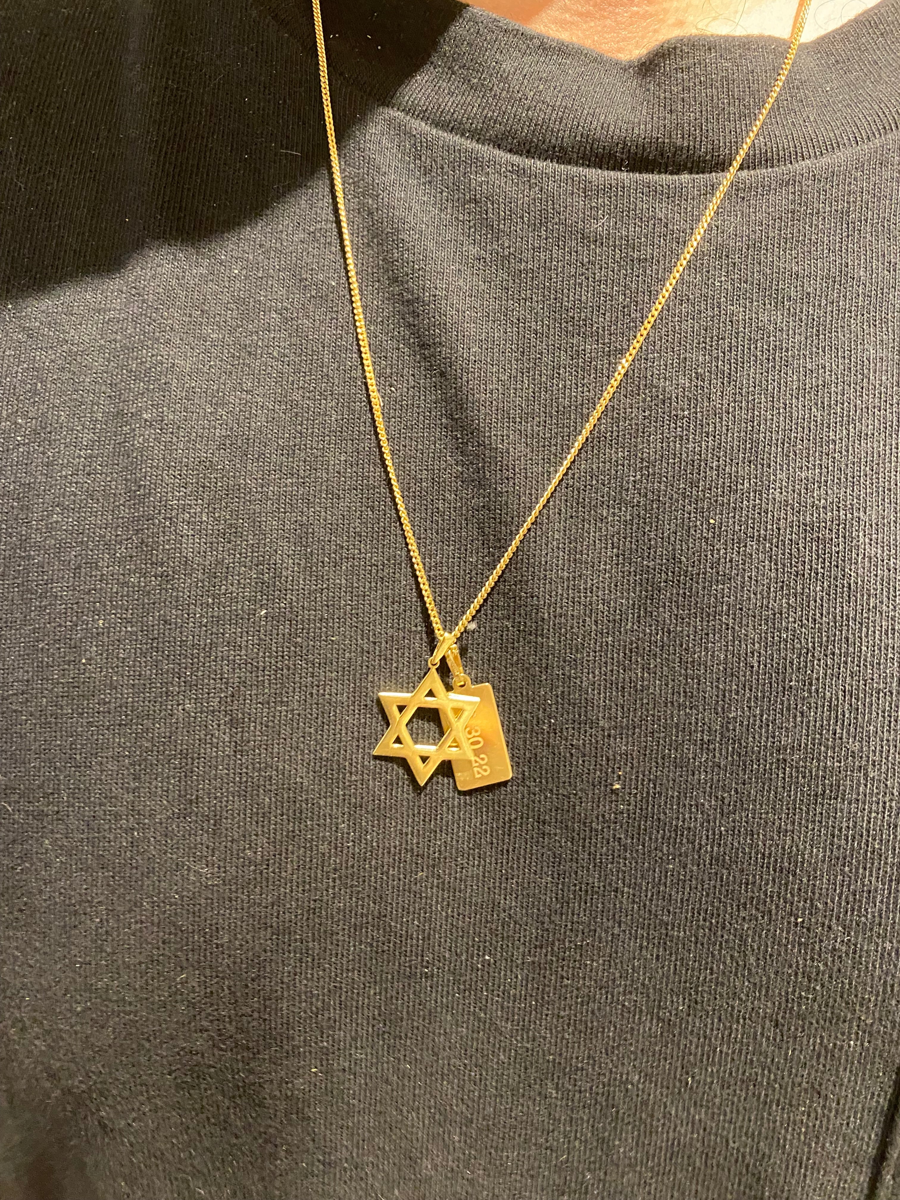 Gold Star of David Charm
