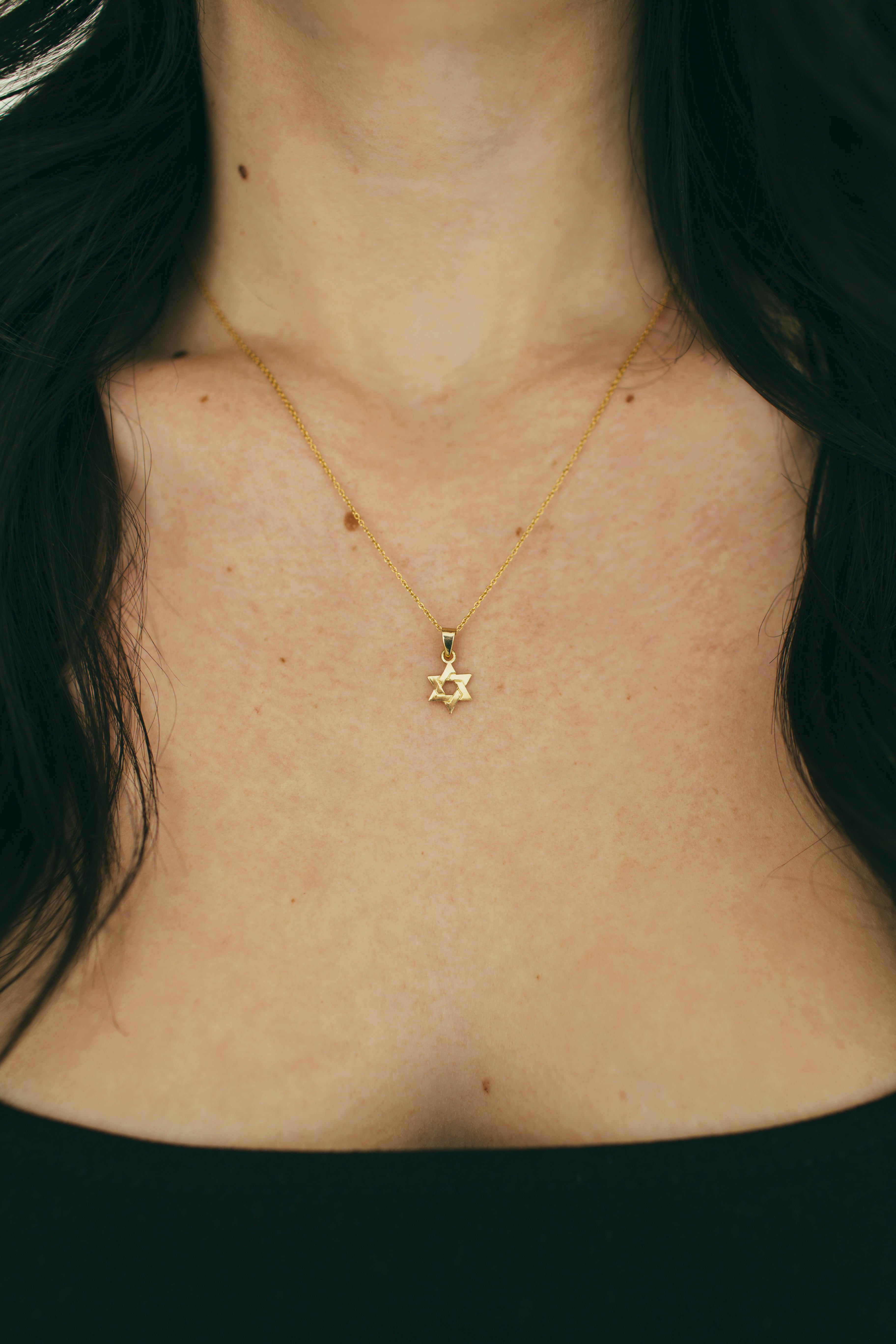 Small Gold Star of David Charm - Jessica Jewellery