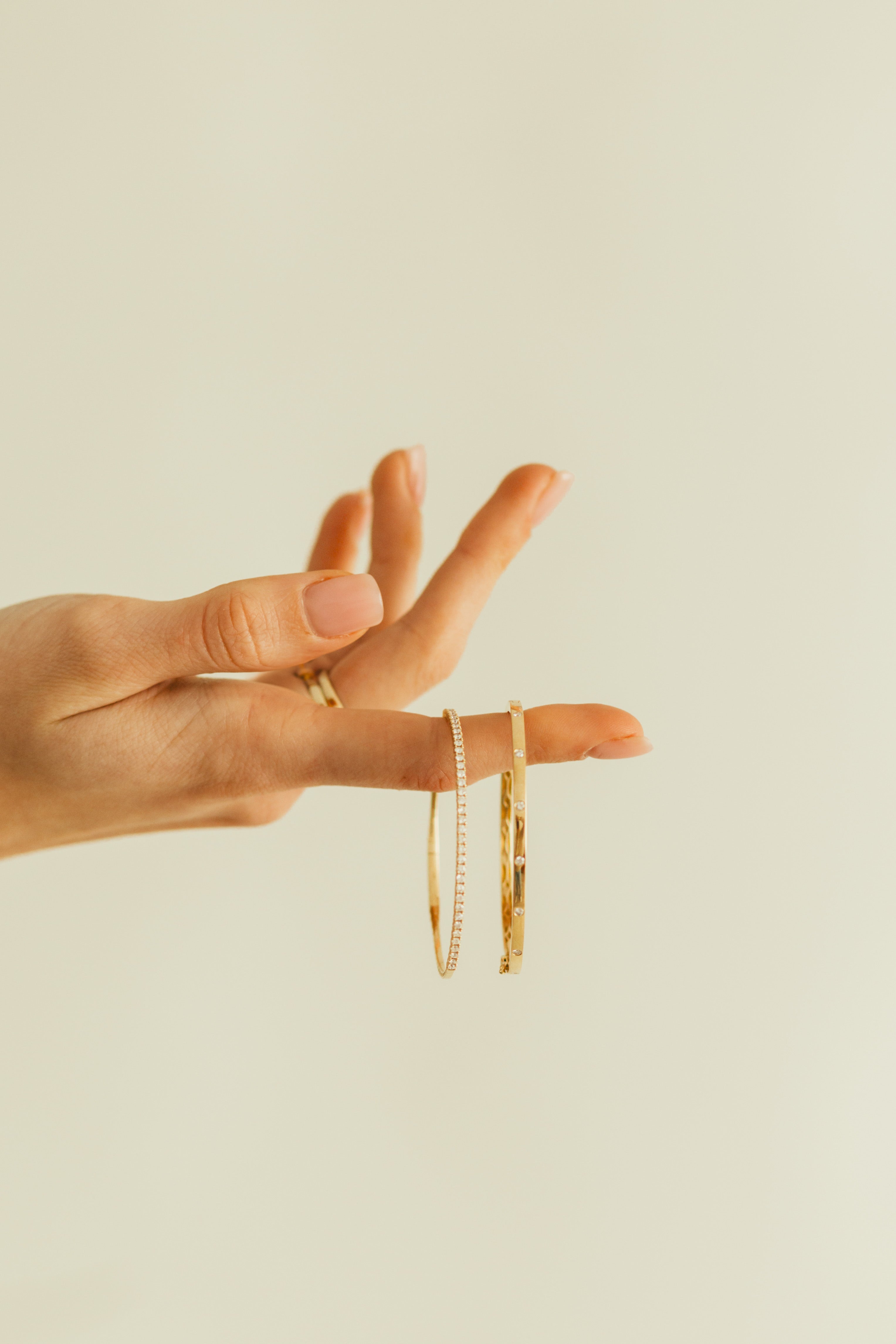 14K Gold Diamond Flex Bangle