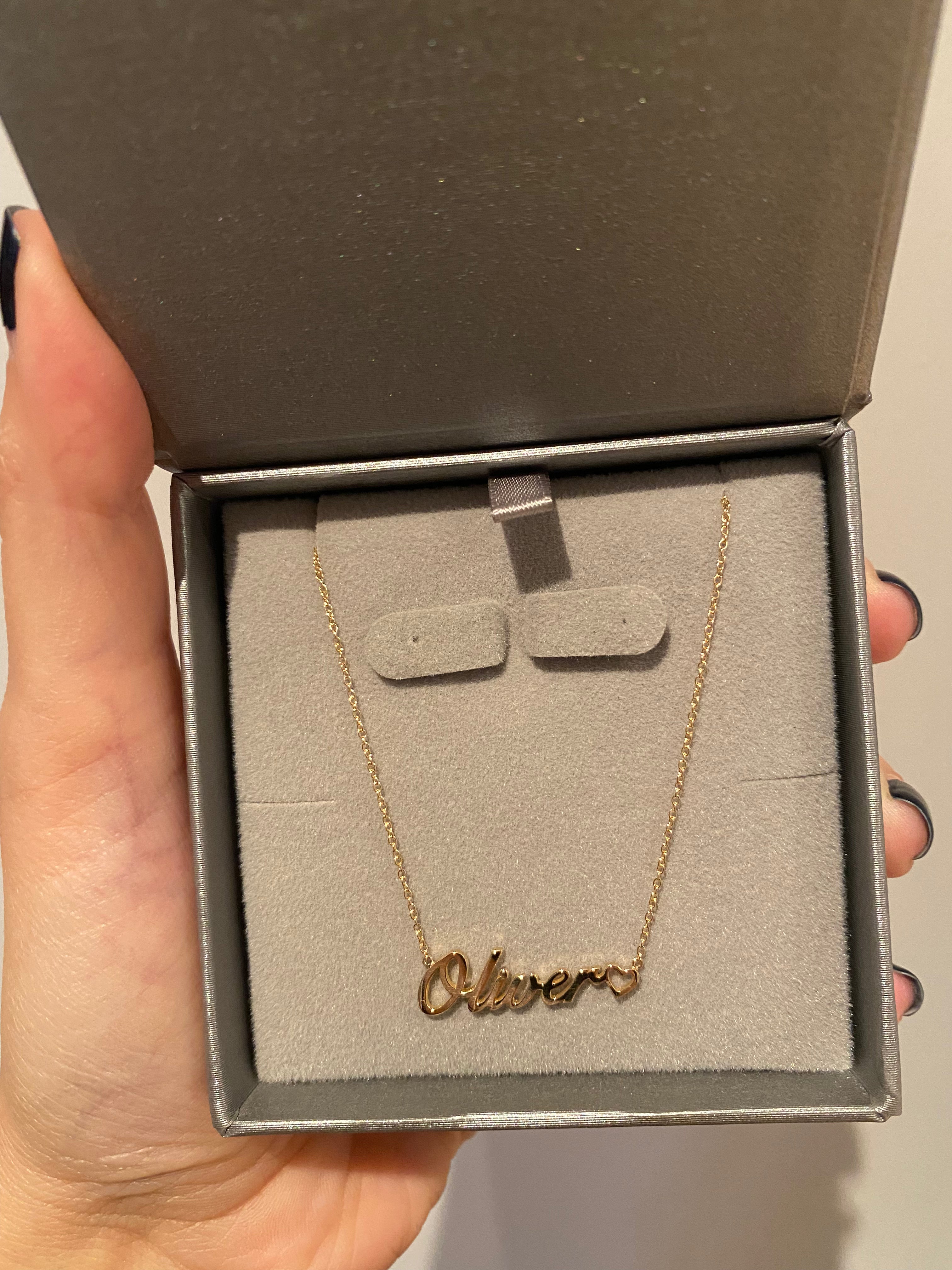 Gold Cursive Name Necklace