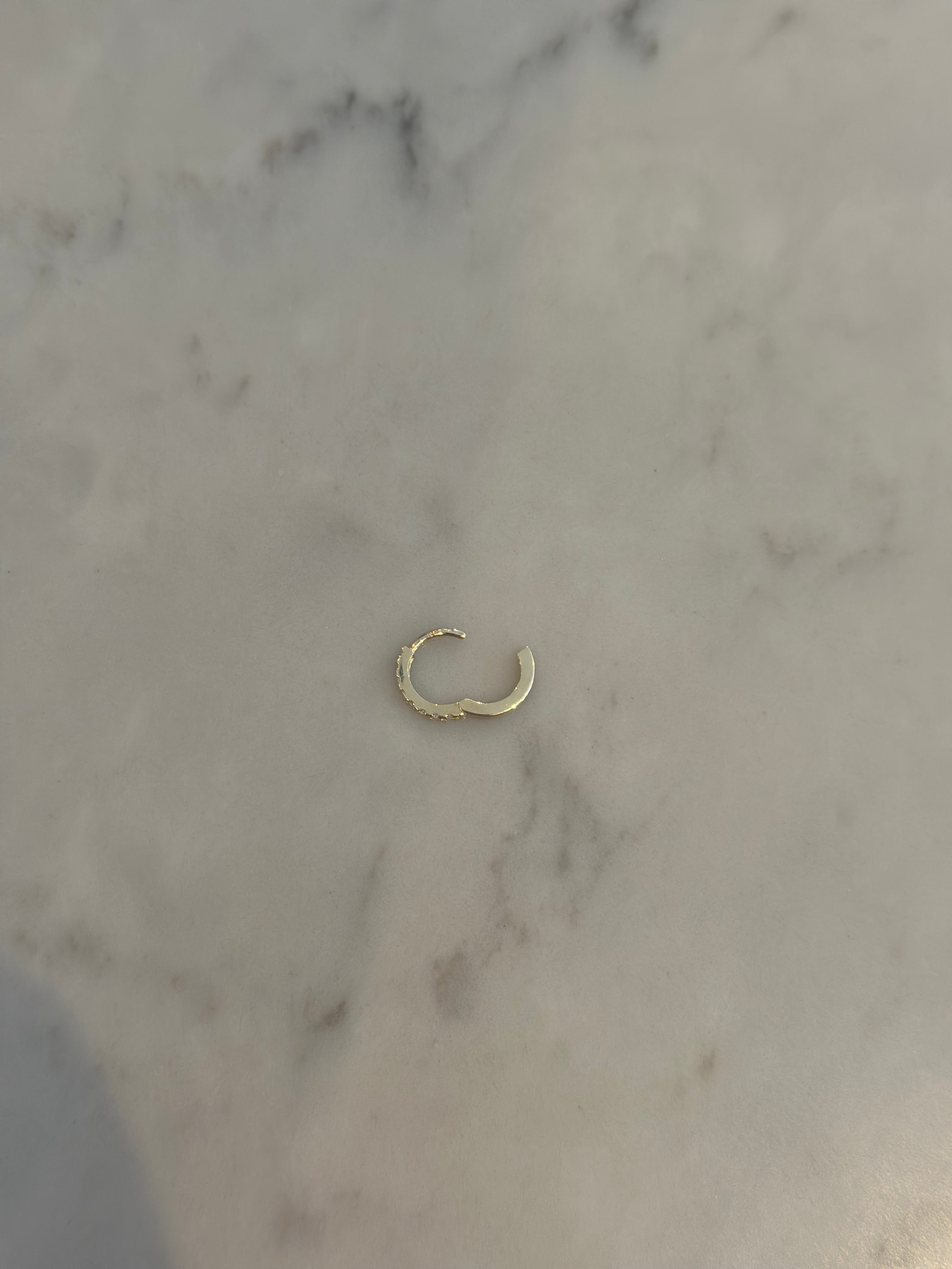 Mini 10mm Round Diamond Huggies