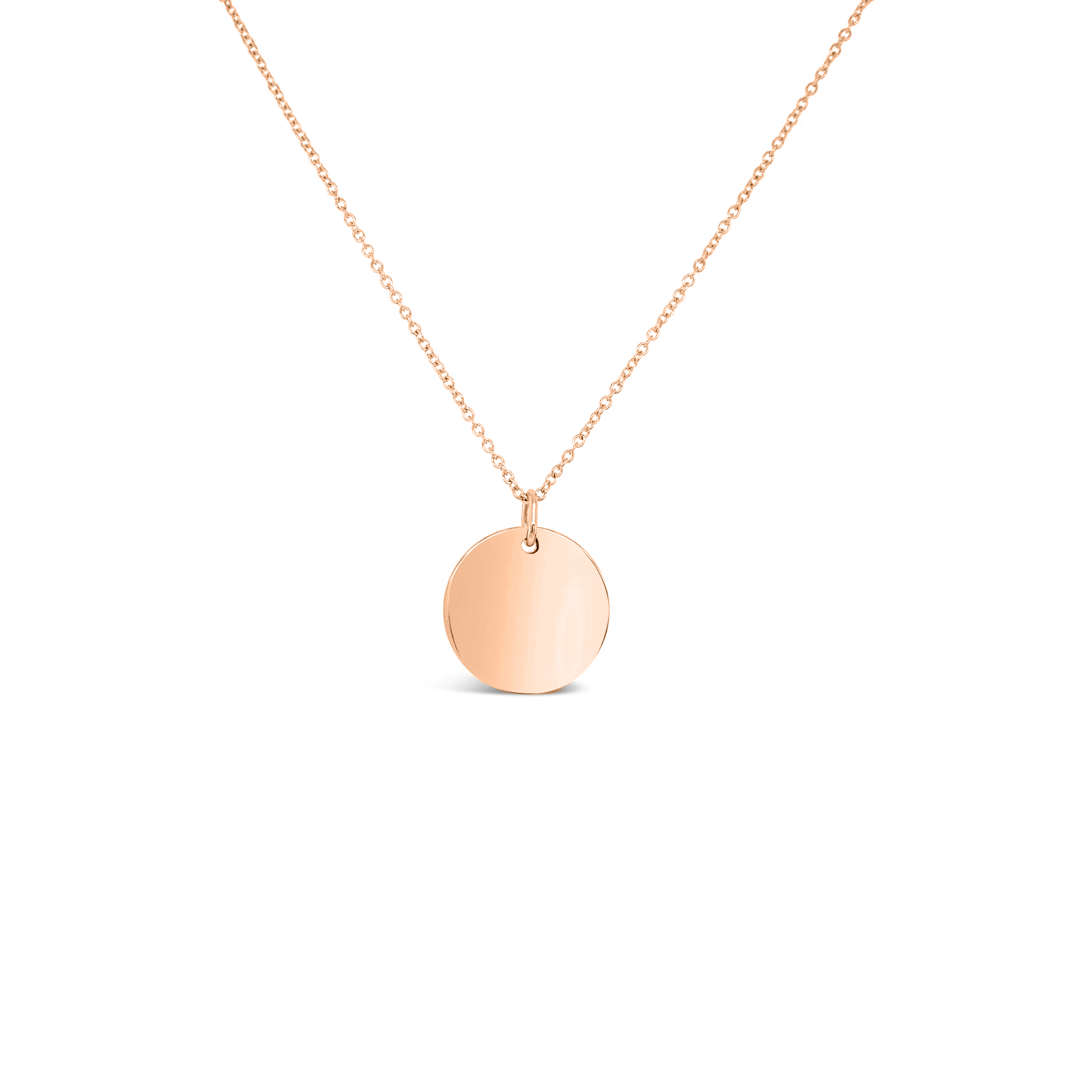 10K Gold Personalized Disc Charm Necklace