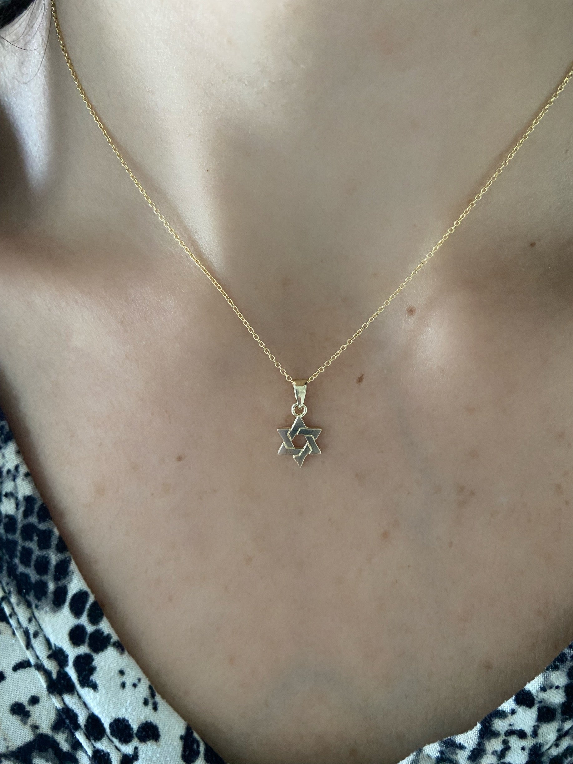 Small Gold Star of David Charm