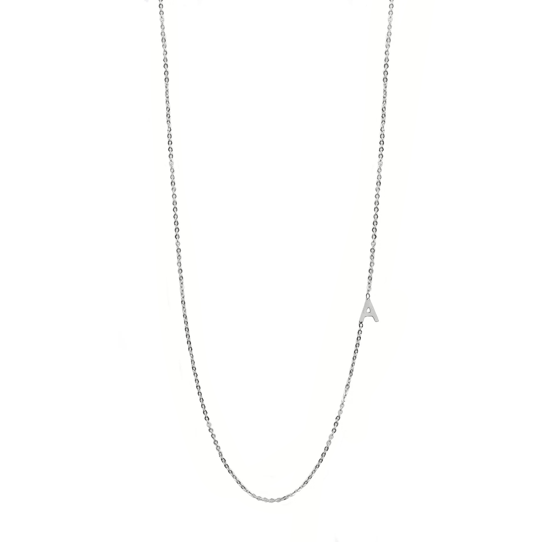14K Gold Asymmetrical Initial Necklace