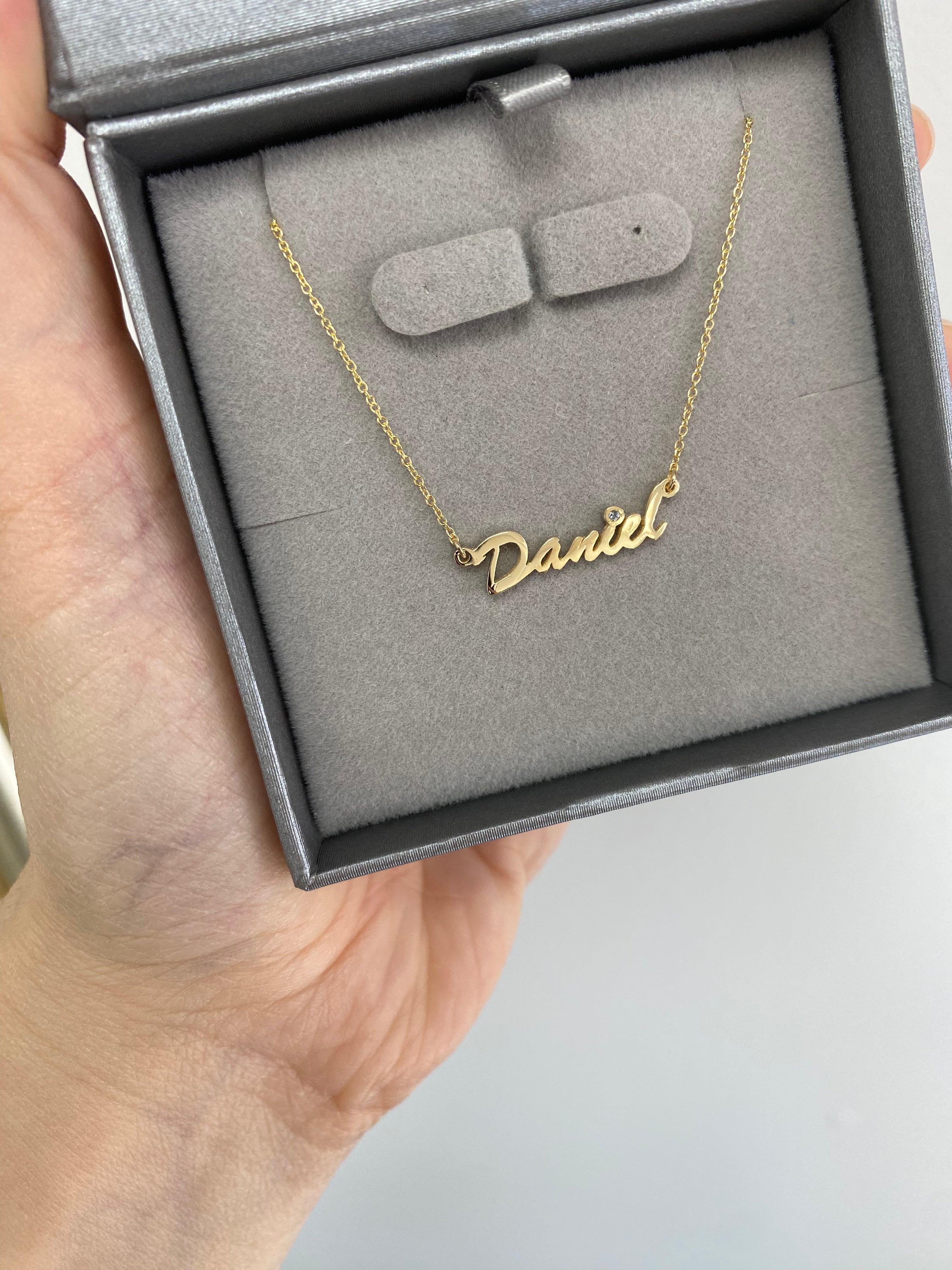 Gold Cursive Name Necklace