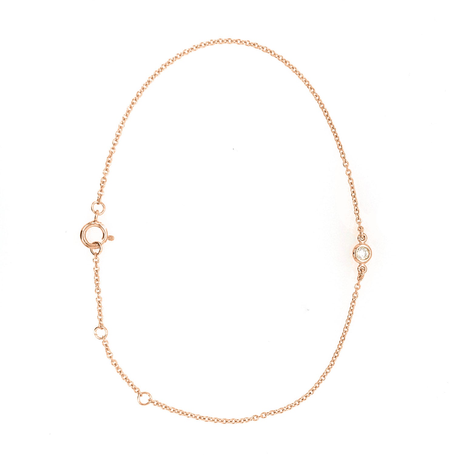 14K Diamond Bezel Bracelet