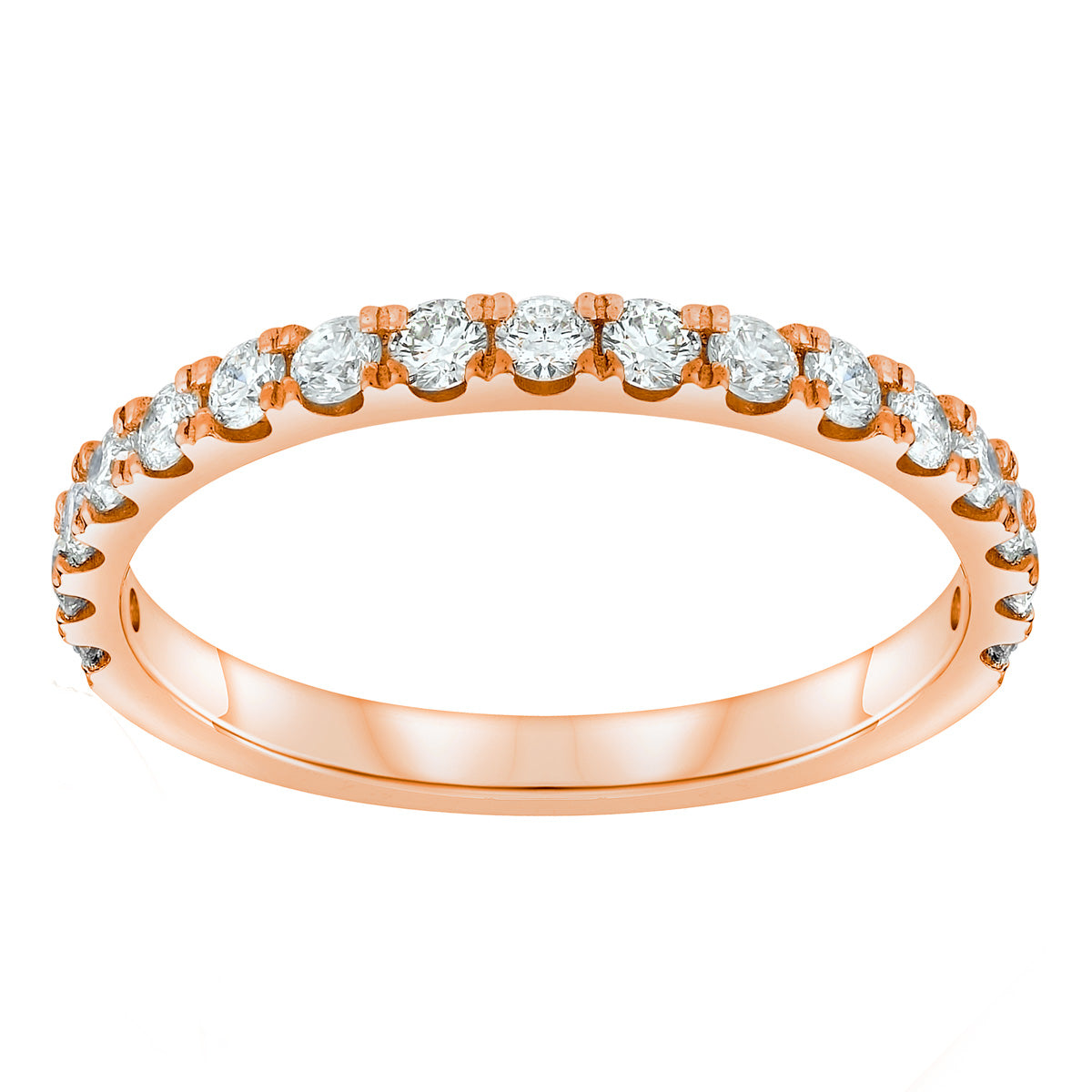 Jessica Jewellery rose gold pavé-set diamond ring.