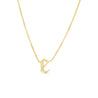 Large Gothic Initial Curb Necklace by Jessica Jewellery in gold.