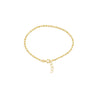 Sleek Flat Mirror Chain Bracelet by Jessica Jewellery in radiant gold.