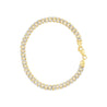 Elegant diamond cut puffy curb bracelet by Jessica Jewellery.