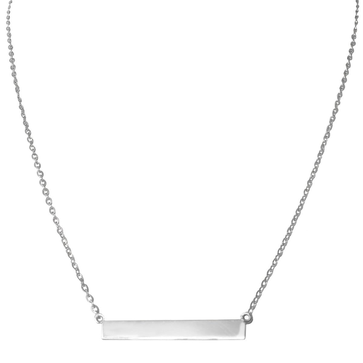 White gold bar necklace by Jessica Jewellery.