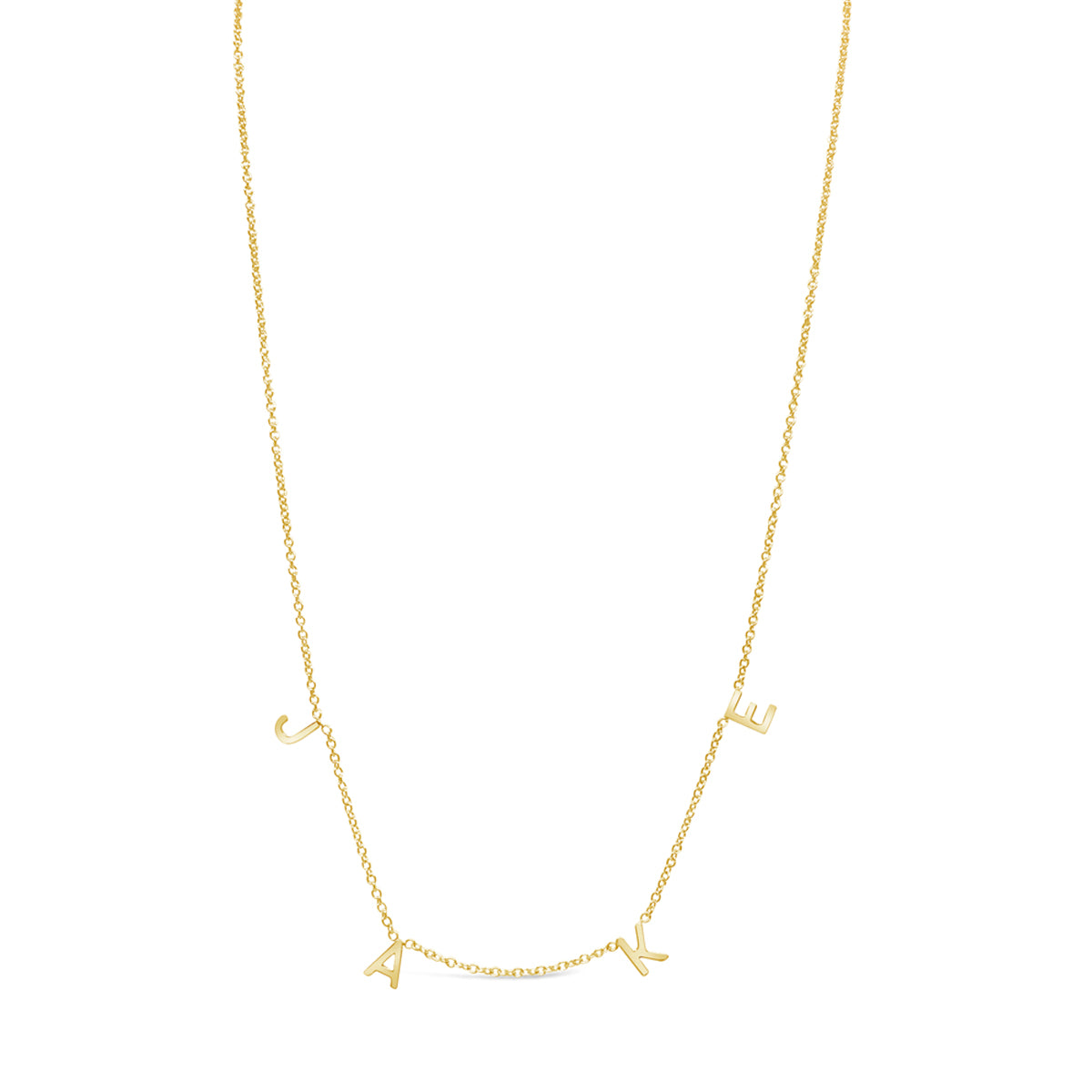 14K Gold Centered Initial Necklace