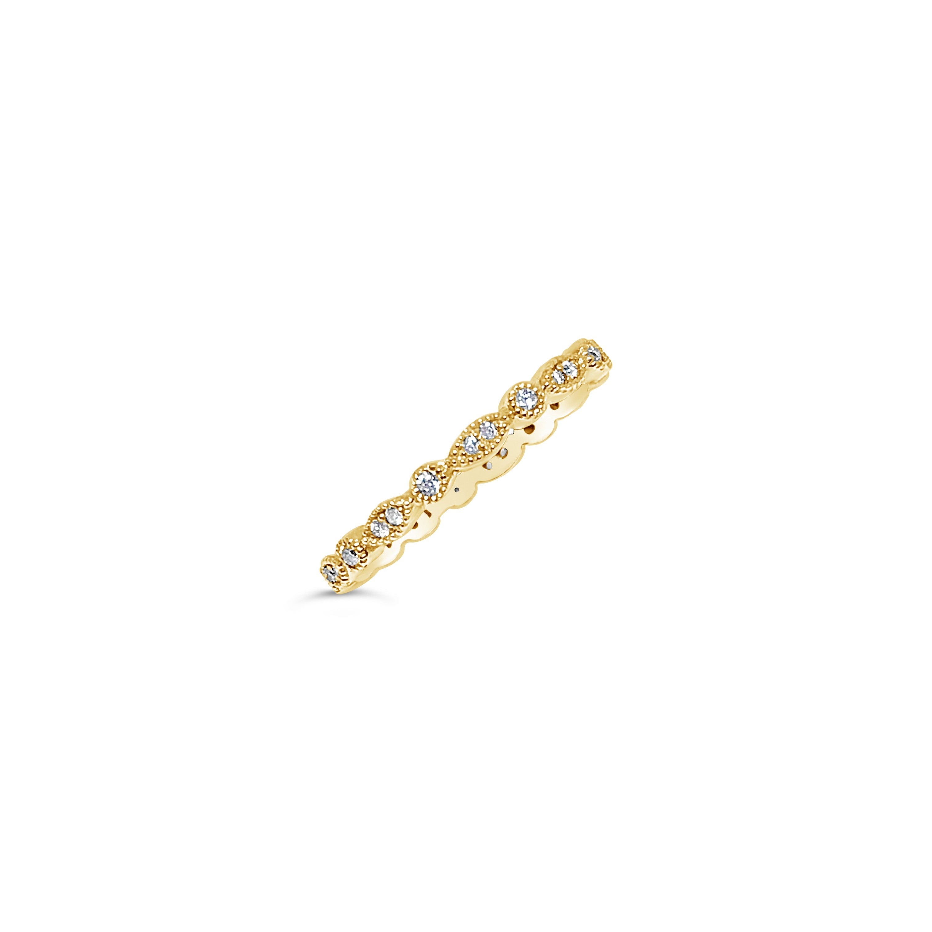 Round and Marquise Shaped Diamond Ring