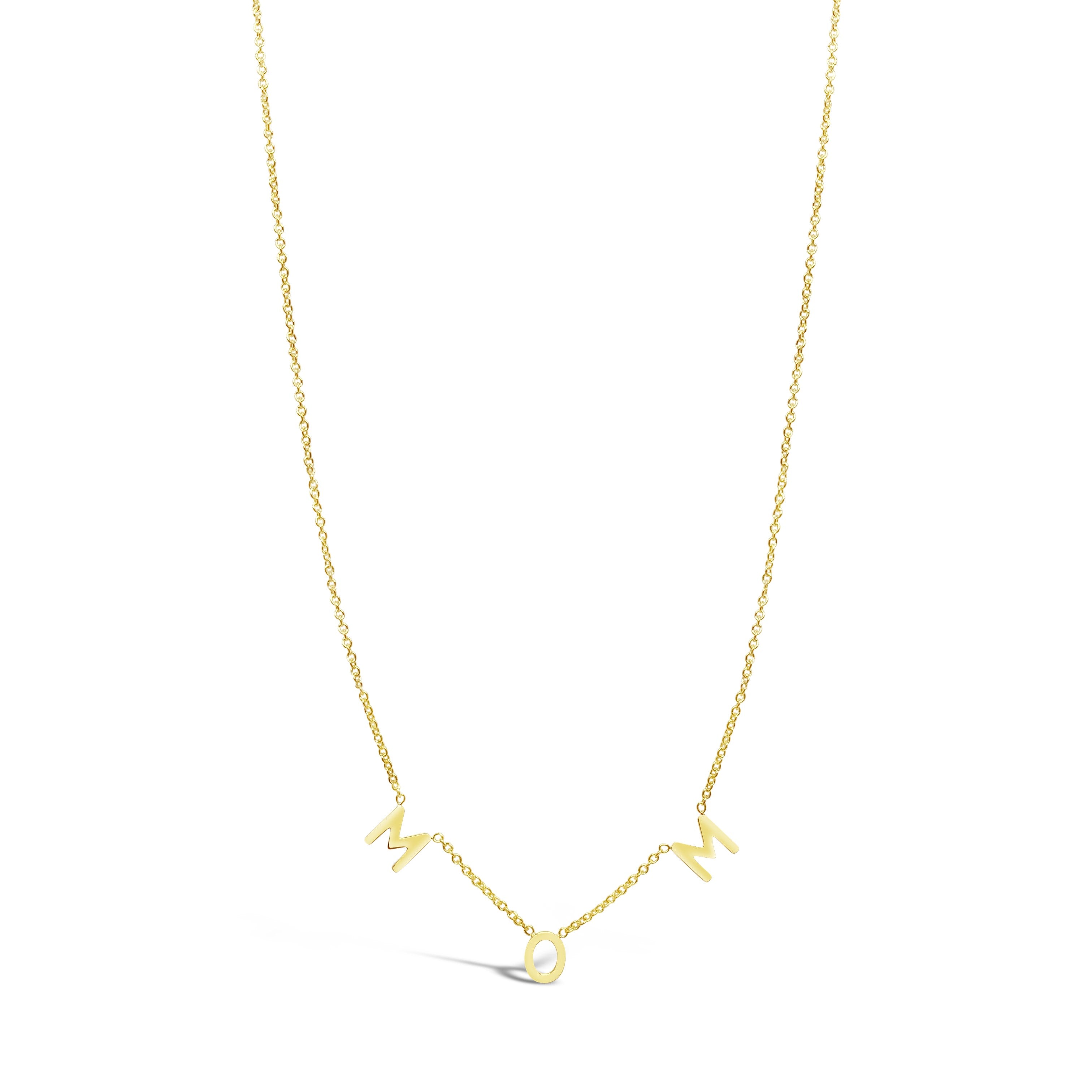14K Gold Centered Initial Necklace