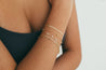 Close-up of Jessica Jewellery's gold Flat Mirror Chain Bracelet.