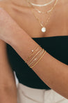 Chic and timeless Diamond Cut Beaded Bracelet by Jessica Jewellery, a must-have accessory for jewelry lovers.