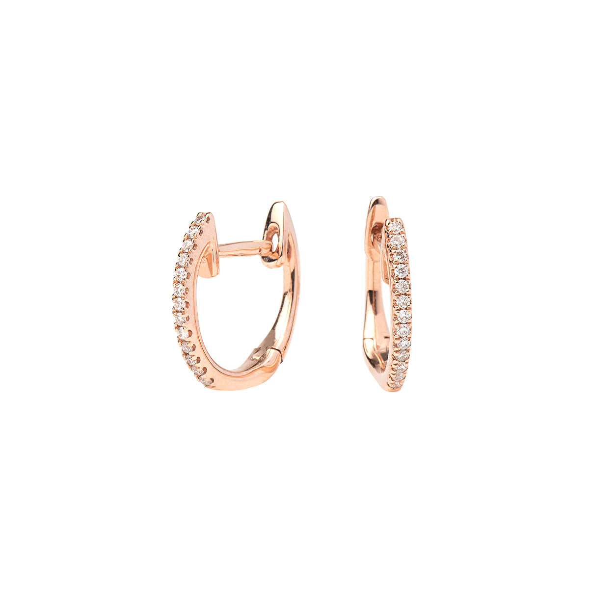 14K Gold Mini Diamond Huggies