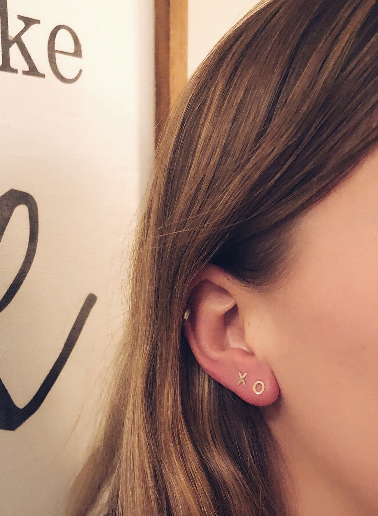 Gold XO Studs