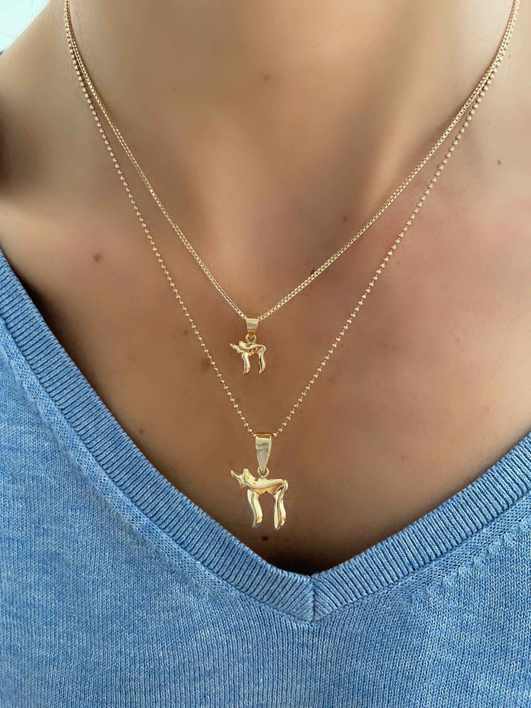 Gold Chai Charm