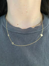 14 Karat Gold Initial and Heart Necklace