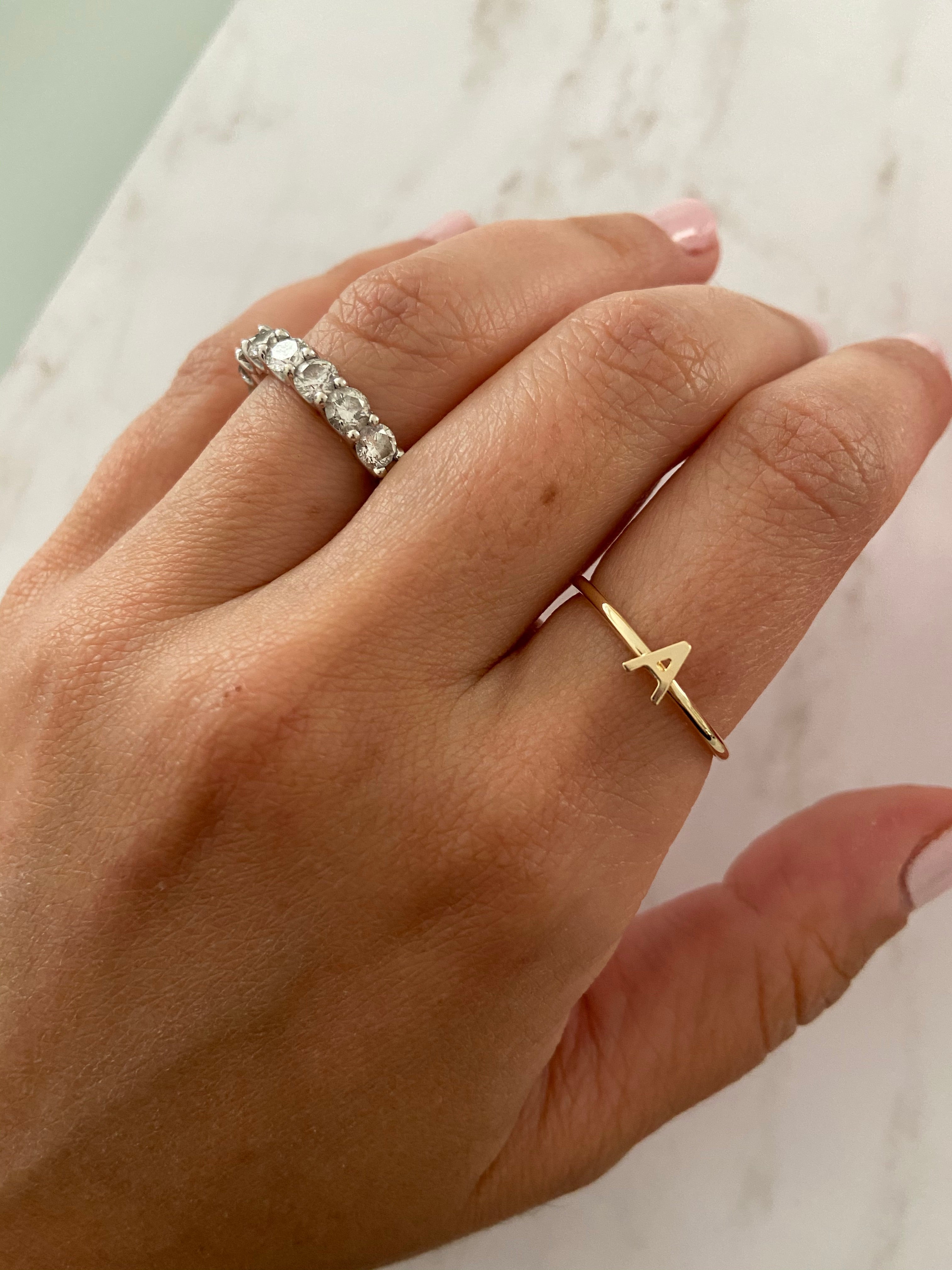 Gold Initial Ring