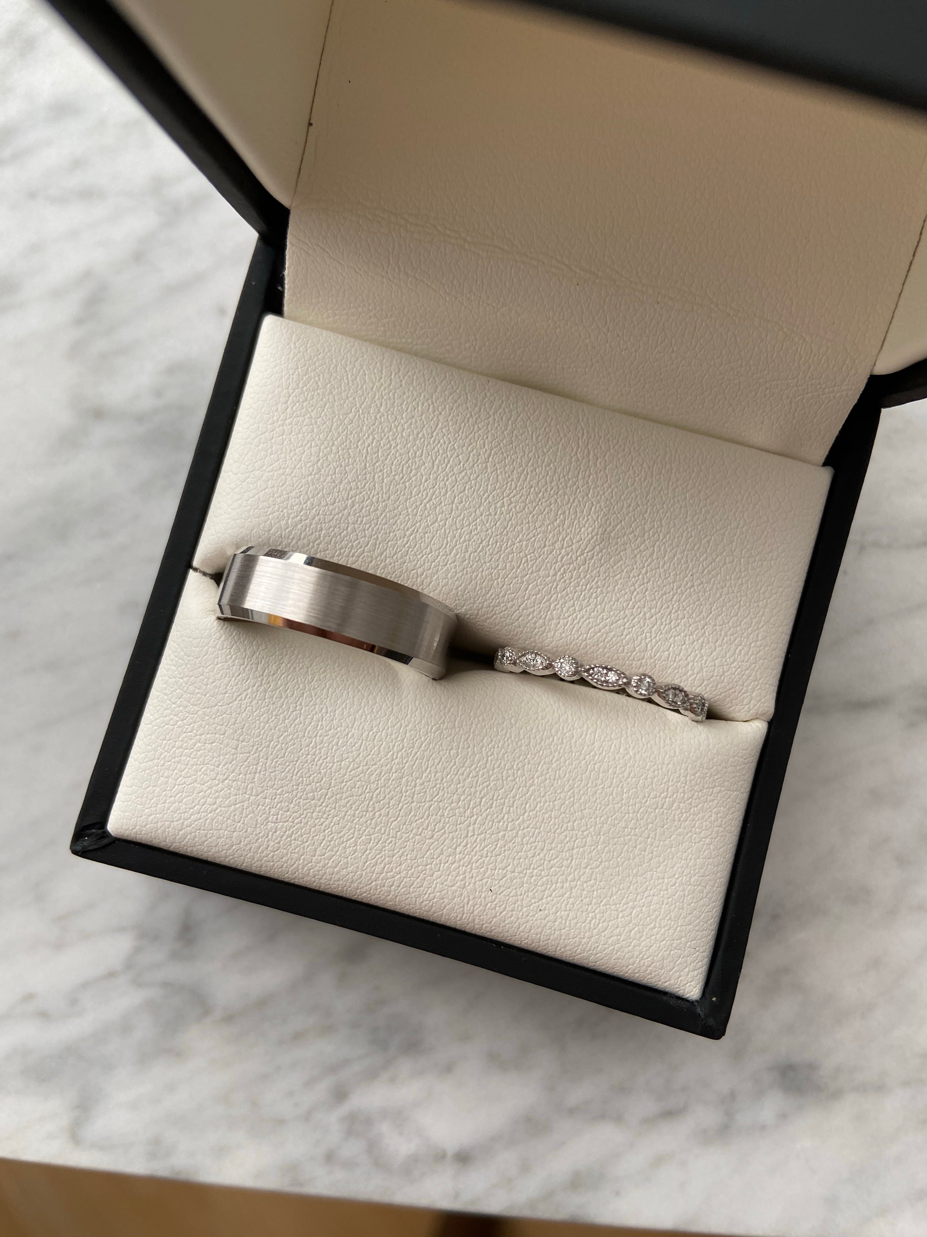 Round and Marquise Shaped Diamond Ring