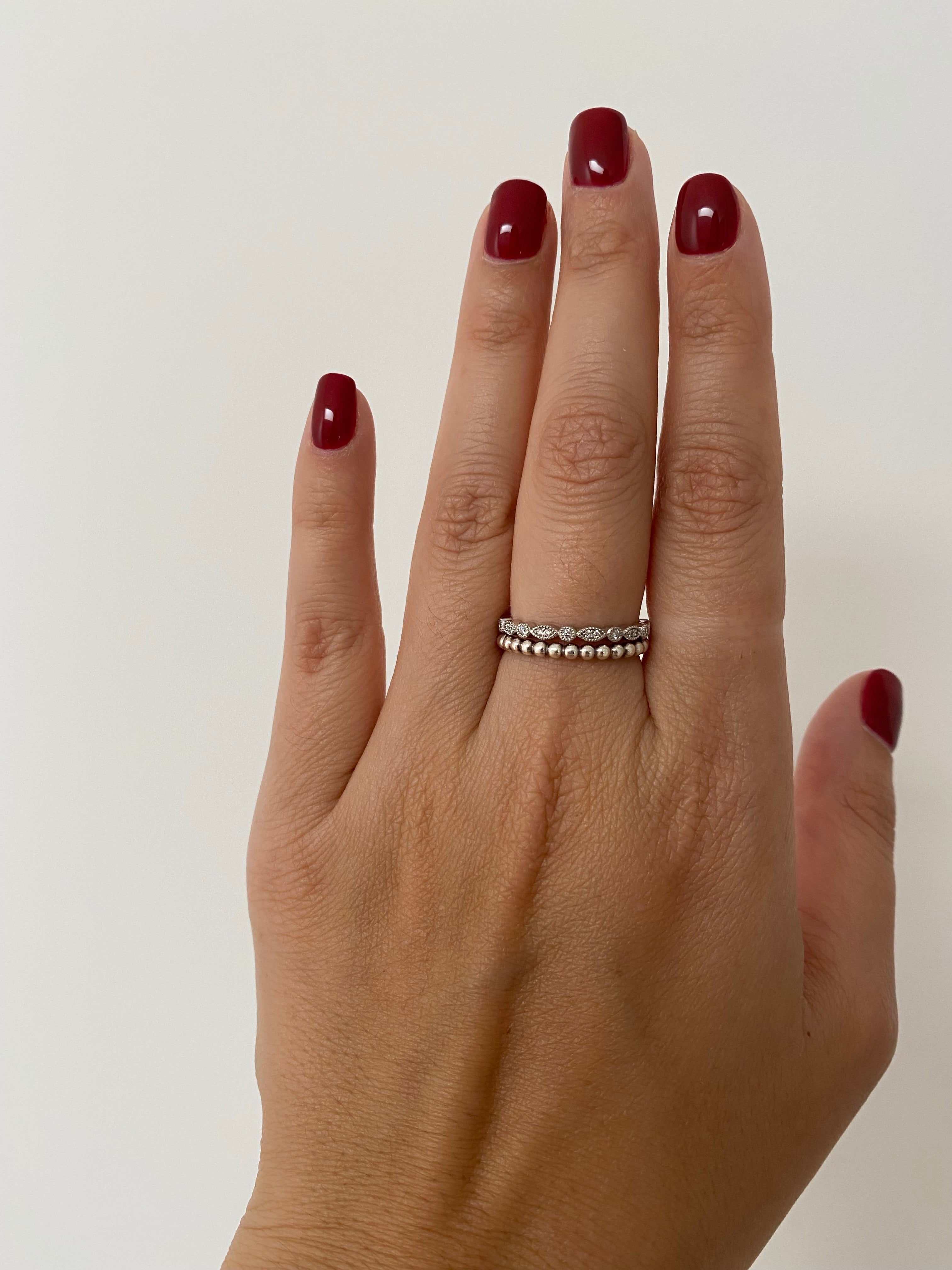 Round and Marquise Shaped Diamond Ring
