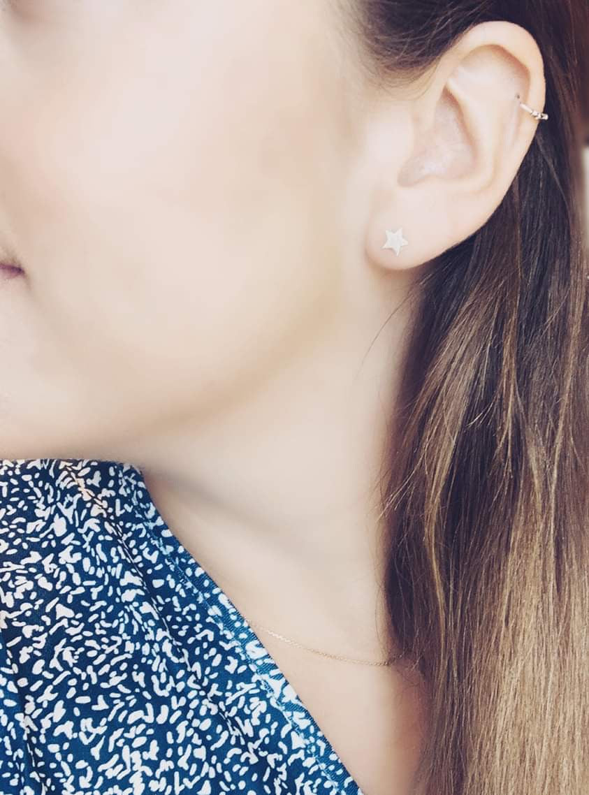 14K Gold Star Stud