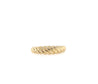 Jessica Jewellery's small croissant ring showcasing its delicate and intricate design.