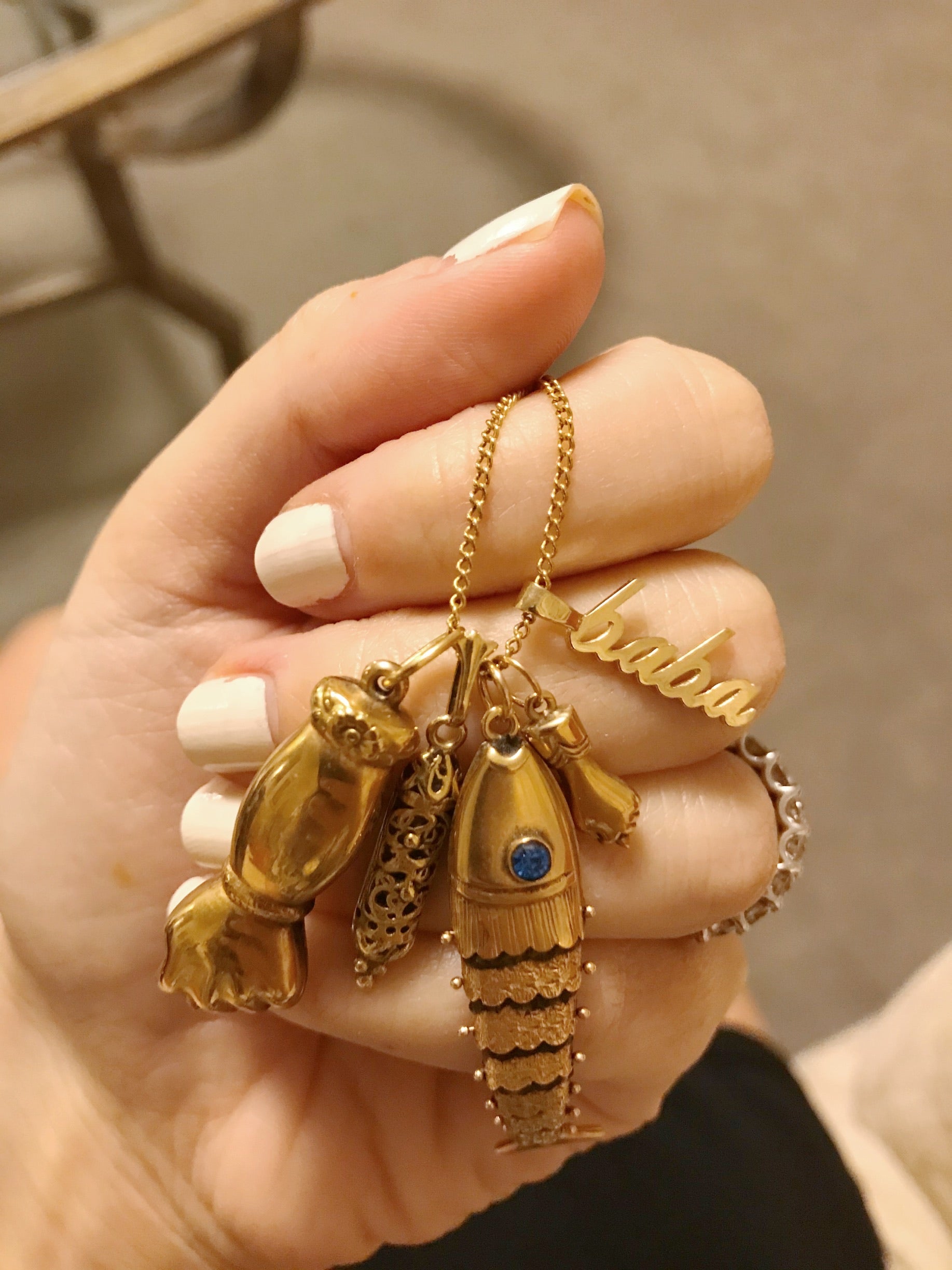 Gold Personalized Name or Word Charm