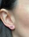 Ombre Pink Sapphire Studs