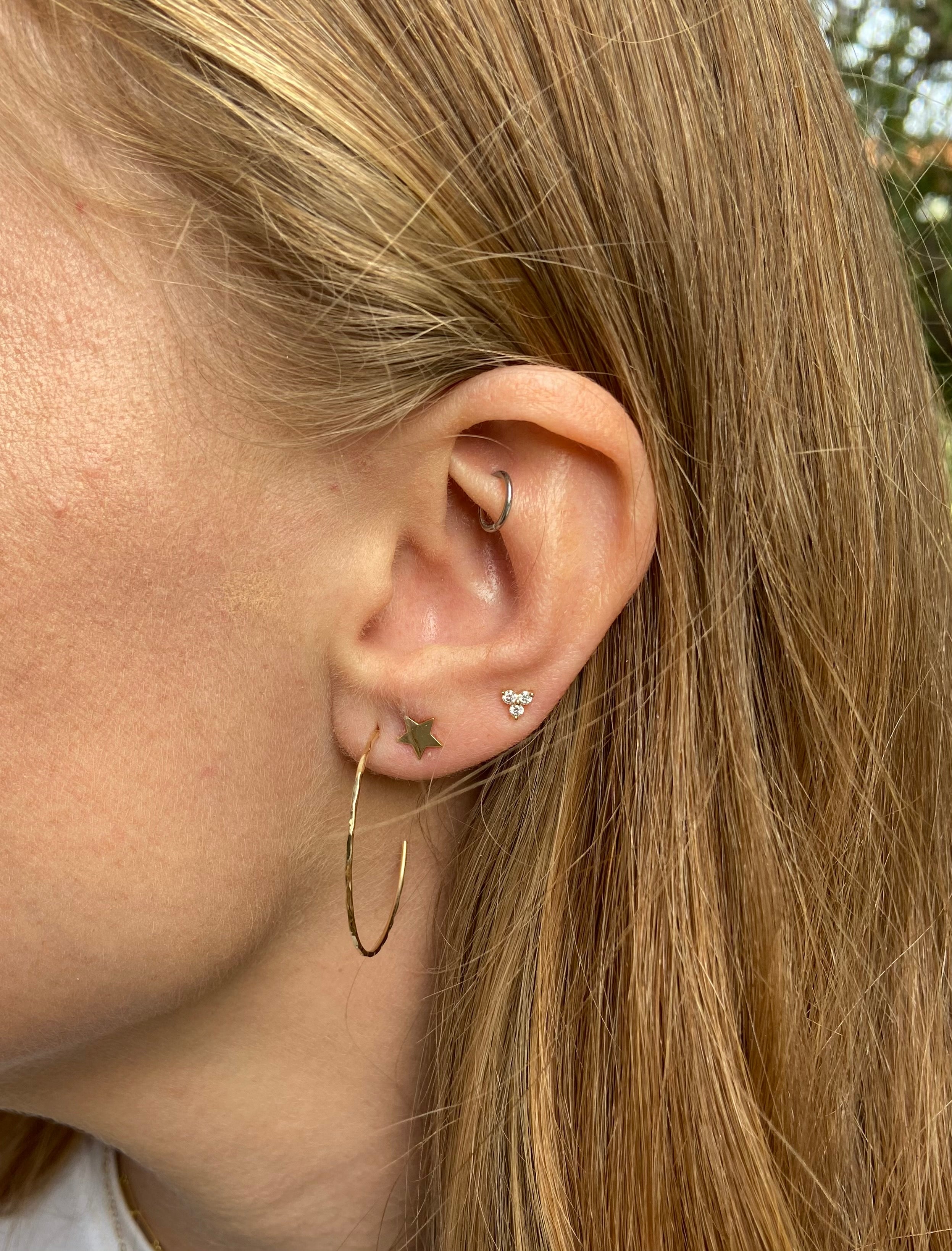 14K Gold Star Stud
