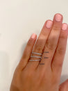 1.5mm Pavé-Set Half Diamond Ring