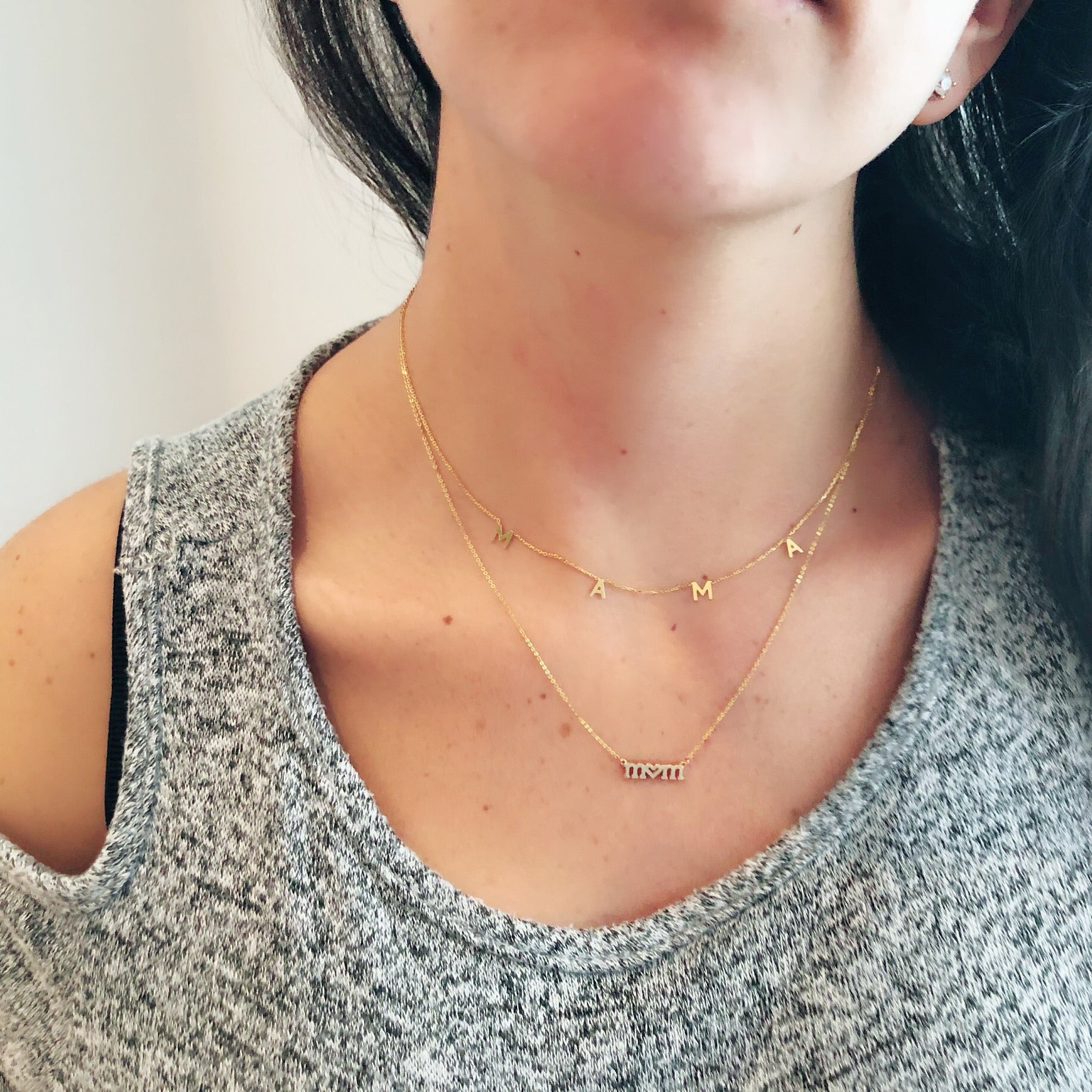 14K Gold Mama Necklace